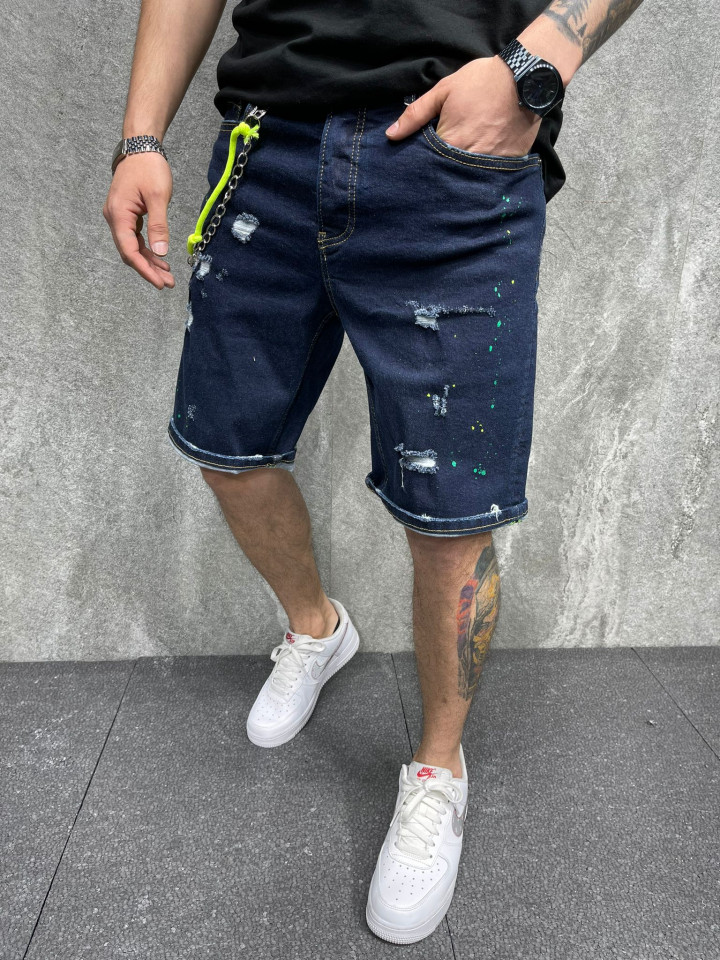 PANTALONI SCURTI GREEN DARKBLUE PSAS76(6322) (MĂRIME: 30)