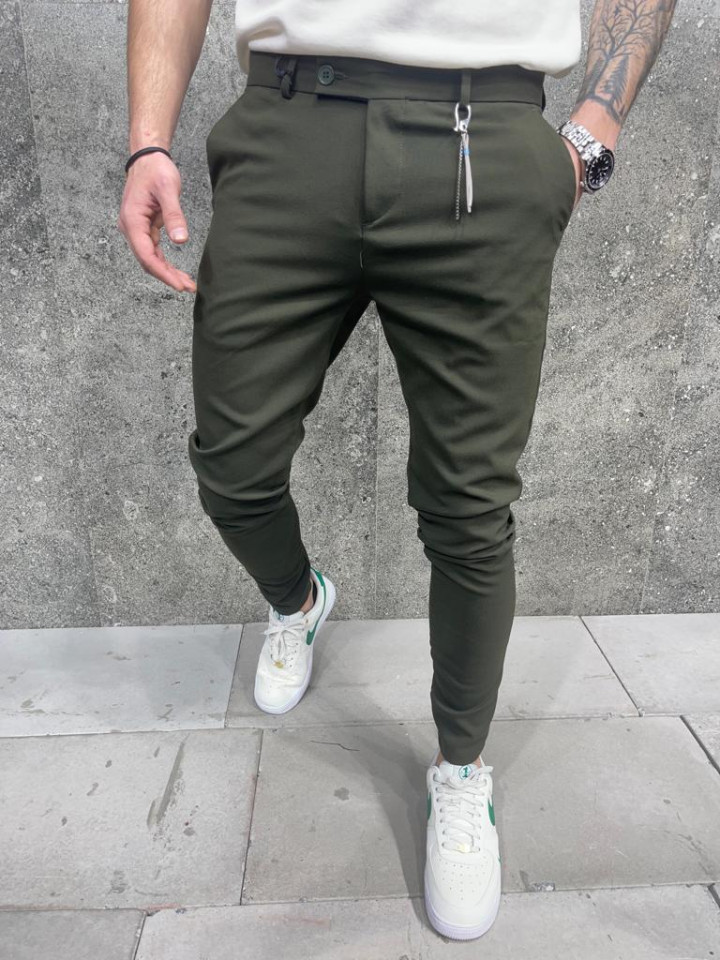 PANTALONI SLIM FIT CASUAL KHAKI BGAS1010(2010-6) (MĂRIME: 32)