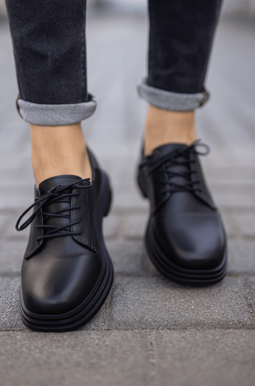 Pantof Casual Dama din Piele Negru - ONY