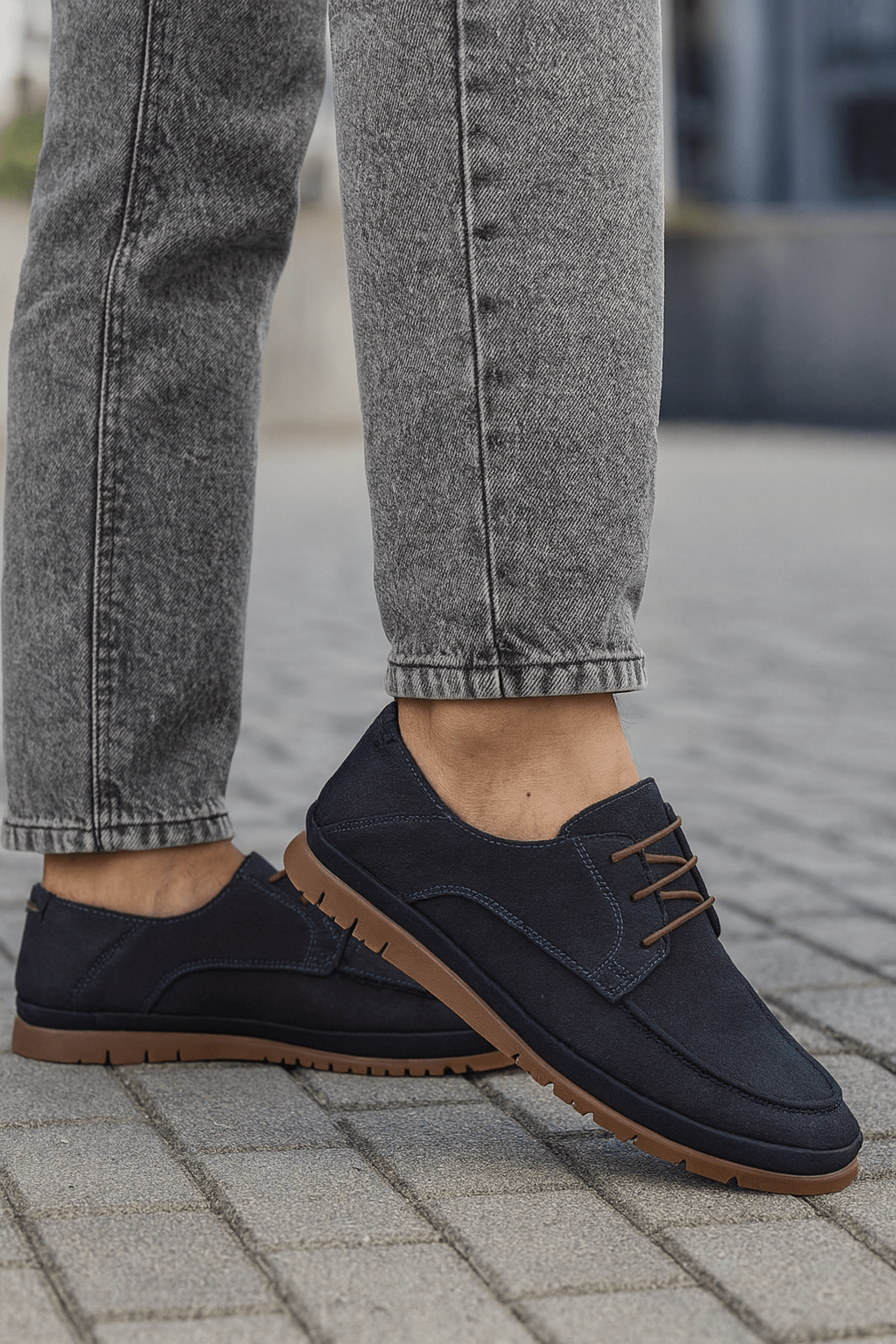 Pantof Casual de Barbati din Piele Bleumarin - ONIX