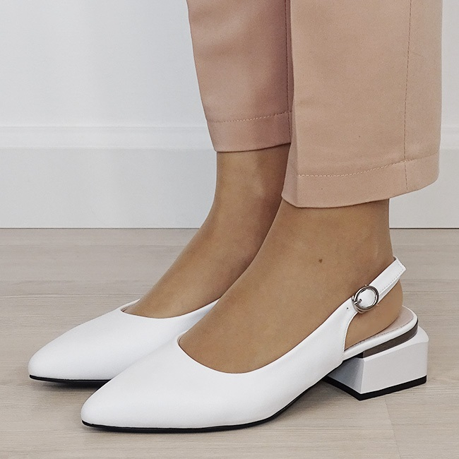 Pantofi albi comozi din piele naturala BY6889-5 02