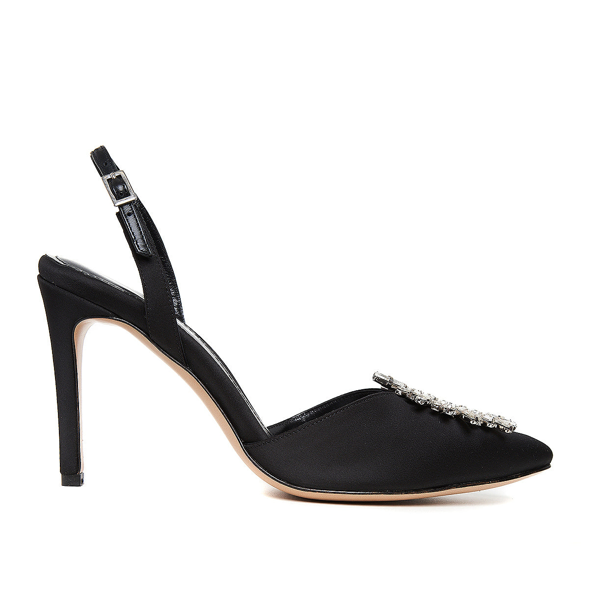 Pantofi Alice Brosa Cristale Satin, Negru, Editie Limitata - 37 / 9.5cm