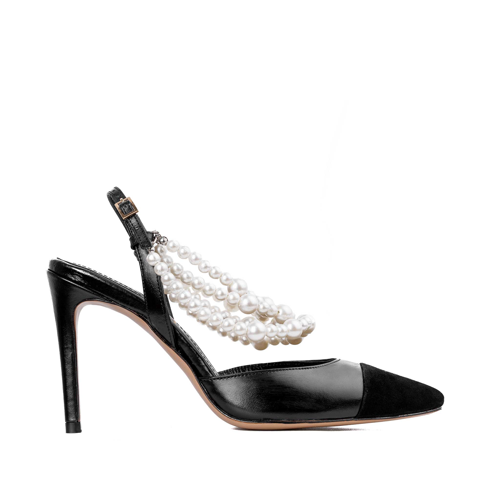 Pantofi Alice Pearl Piele Naturala, Negri - 35 / 9.5 cm