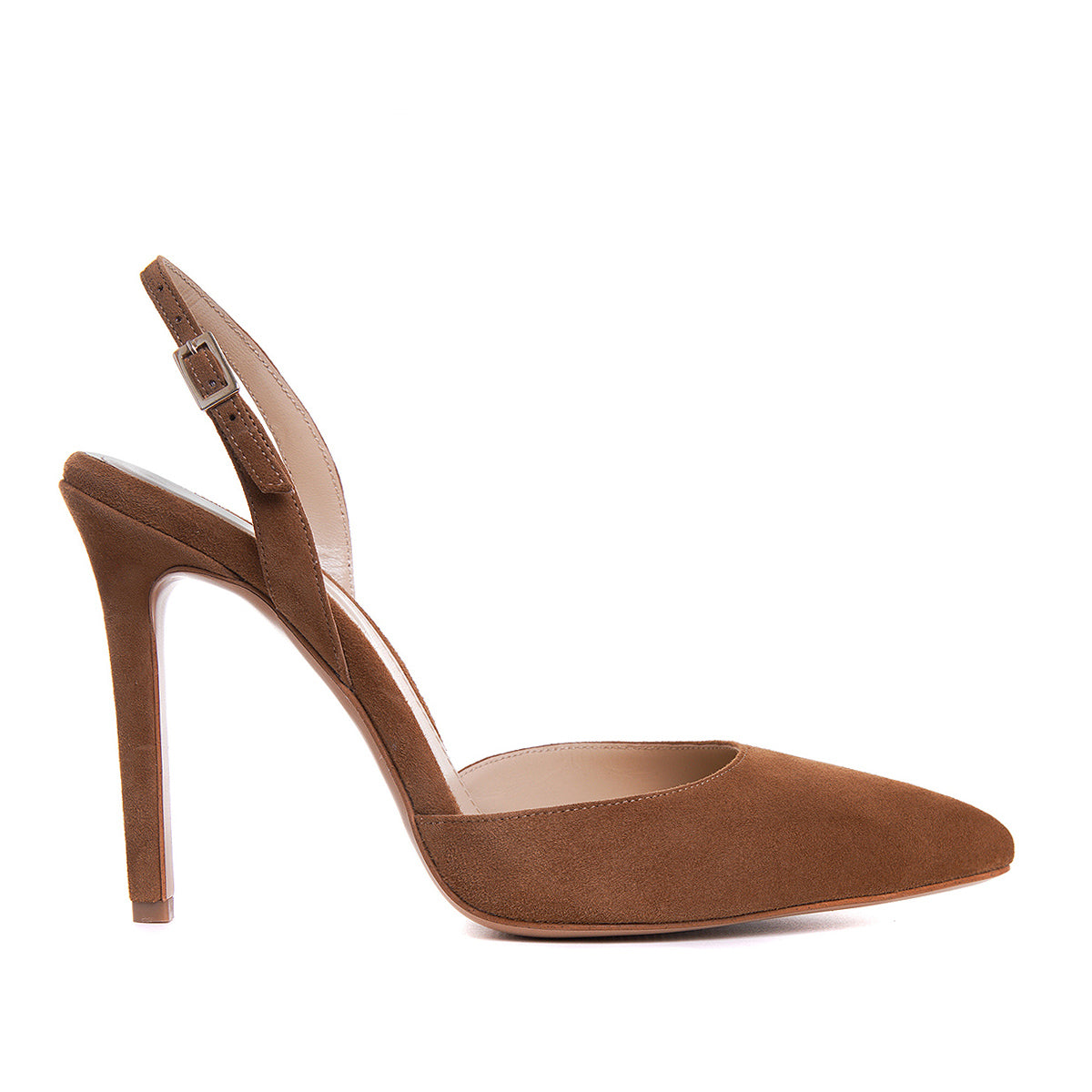 Pantofi Alice Piele Intoarsa, Camel - 40 / 11 cm