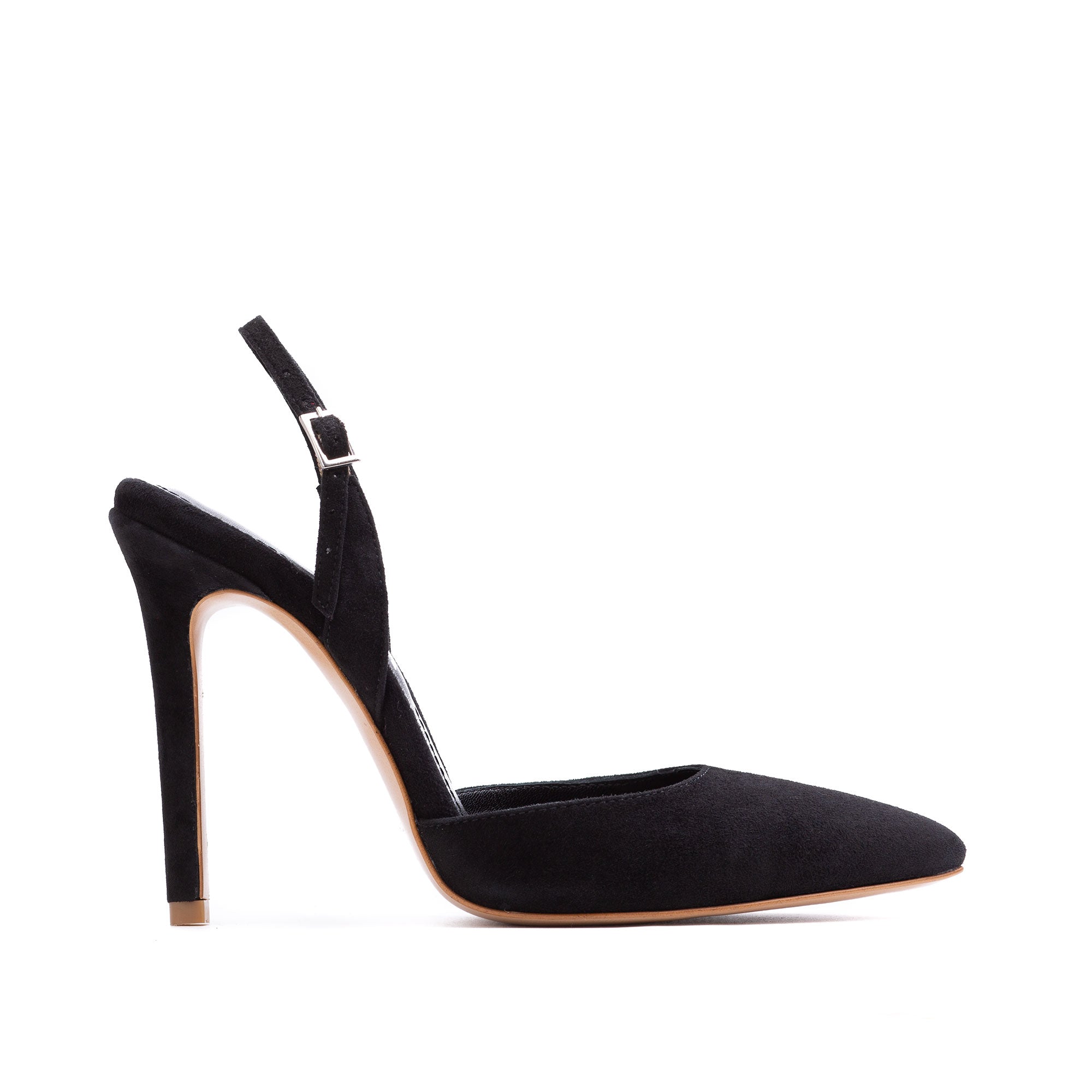 Pantofi Alice Piele Intoarsa, Negri - 42 / 6.5 cm