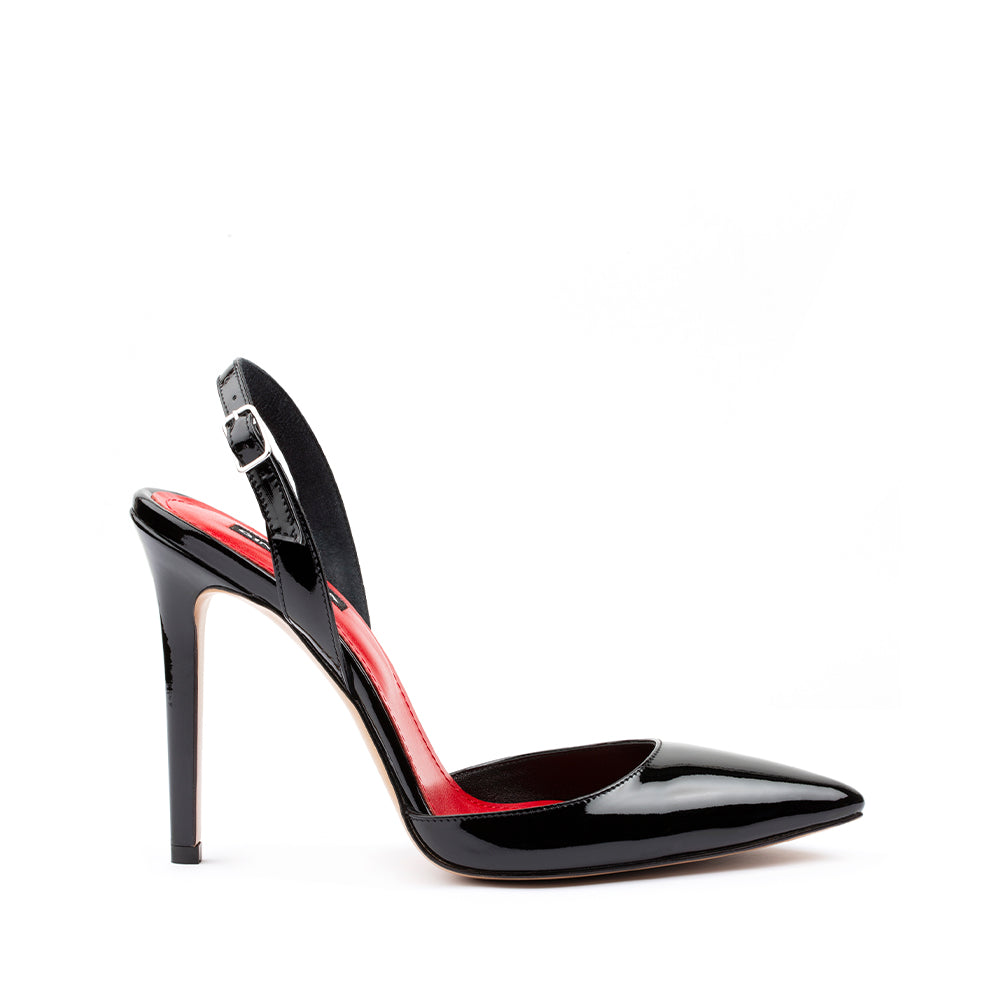 Pantofi Alice Piele Lacuita, Negri - 36 / 9.5 cm