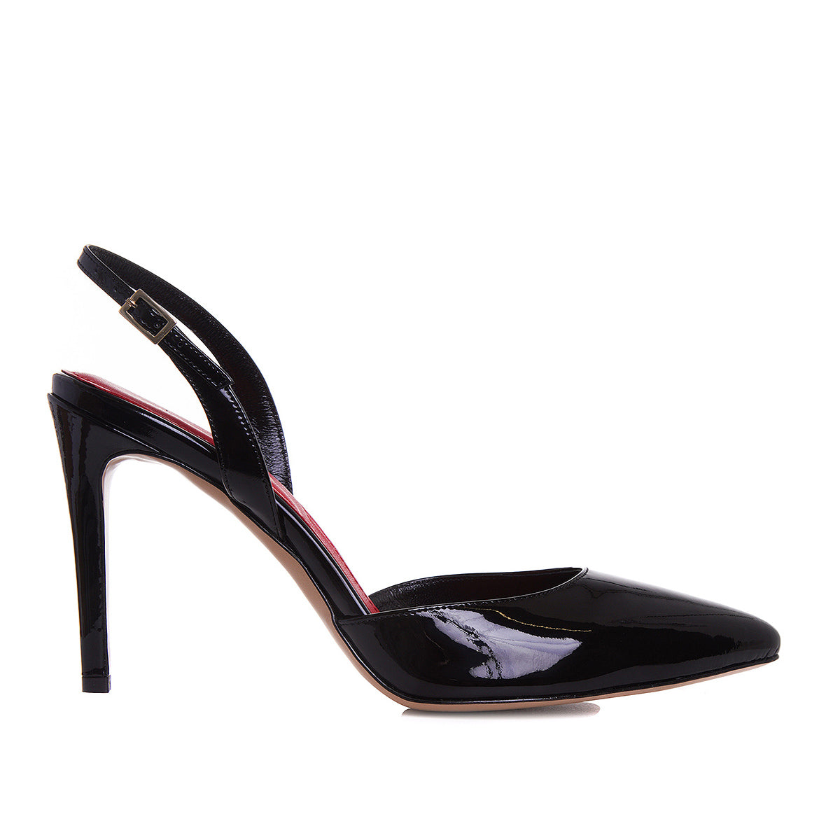 Pantofi Alice Piele Lacuita, Negri - 42 / 11 cm