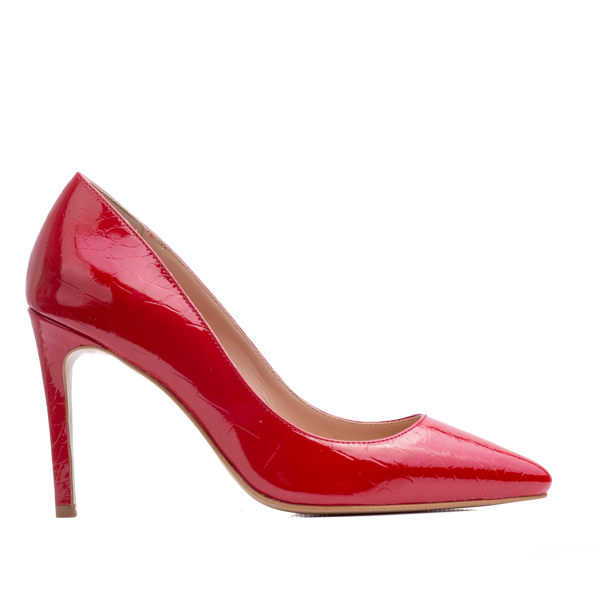 Pantofi Alice Stiletto Piele Lacuita, Rosii, Editie Limitata - 37 / 1 cm