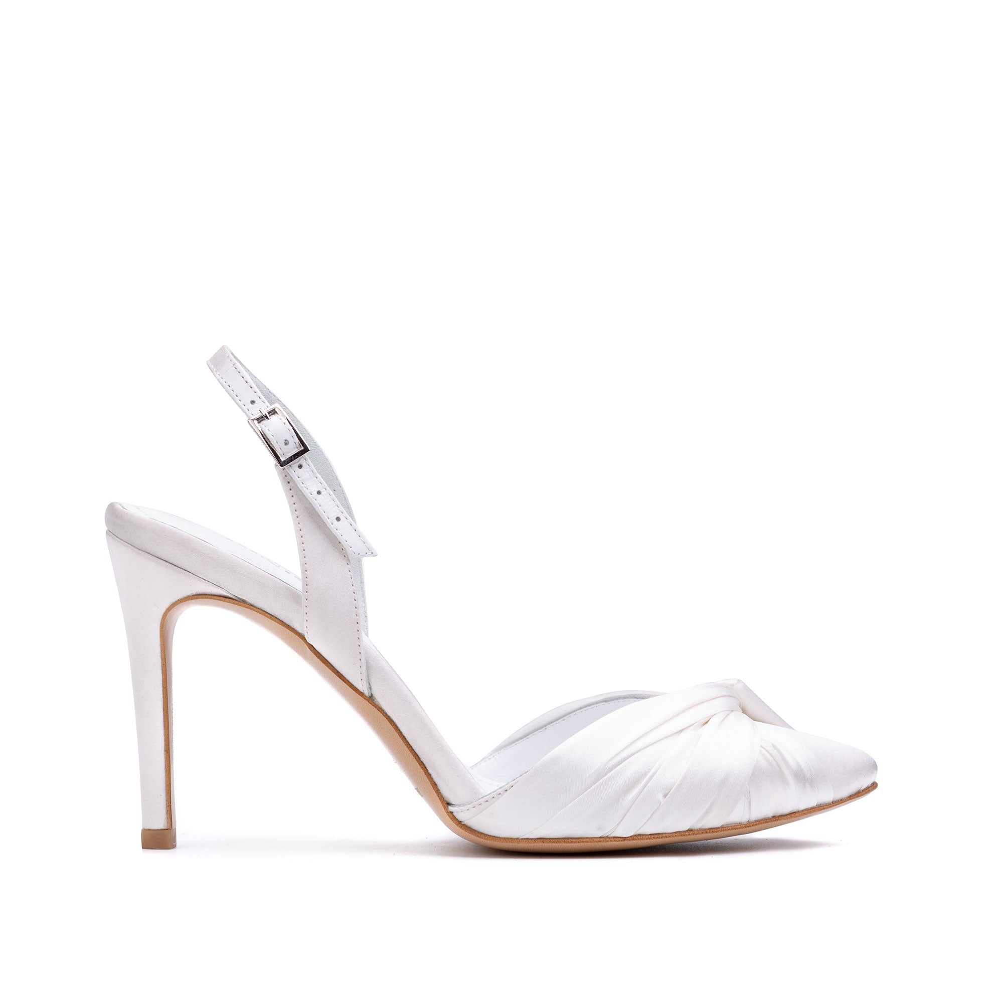 Pantofi Ana Satin, Albi - 34 / 11 m