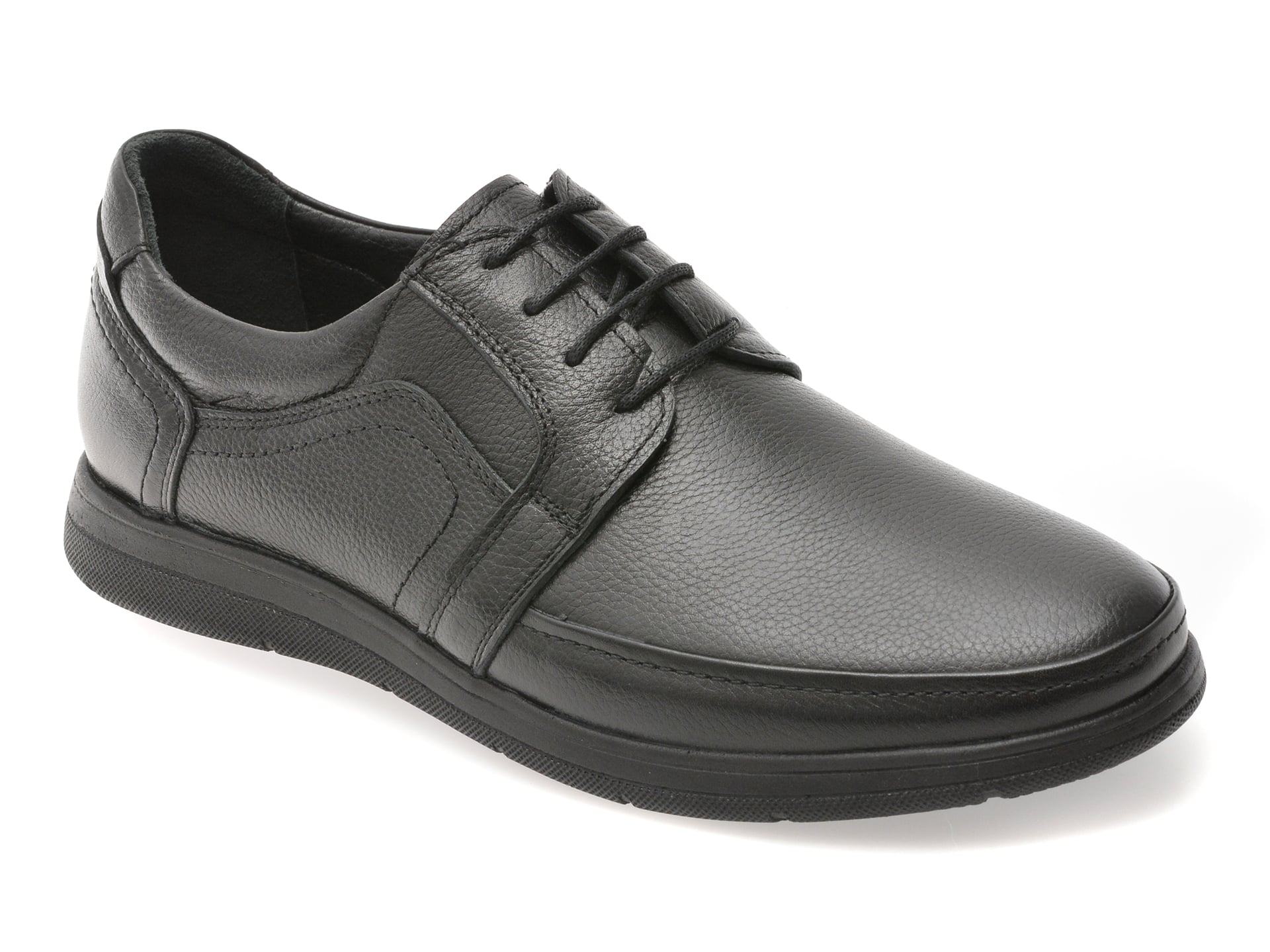 Pantofi BITE THE BULLET negri, BRL901, din piele naturala