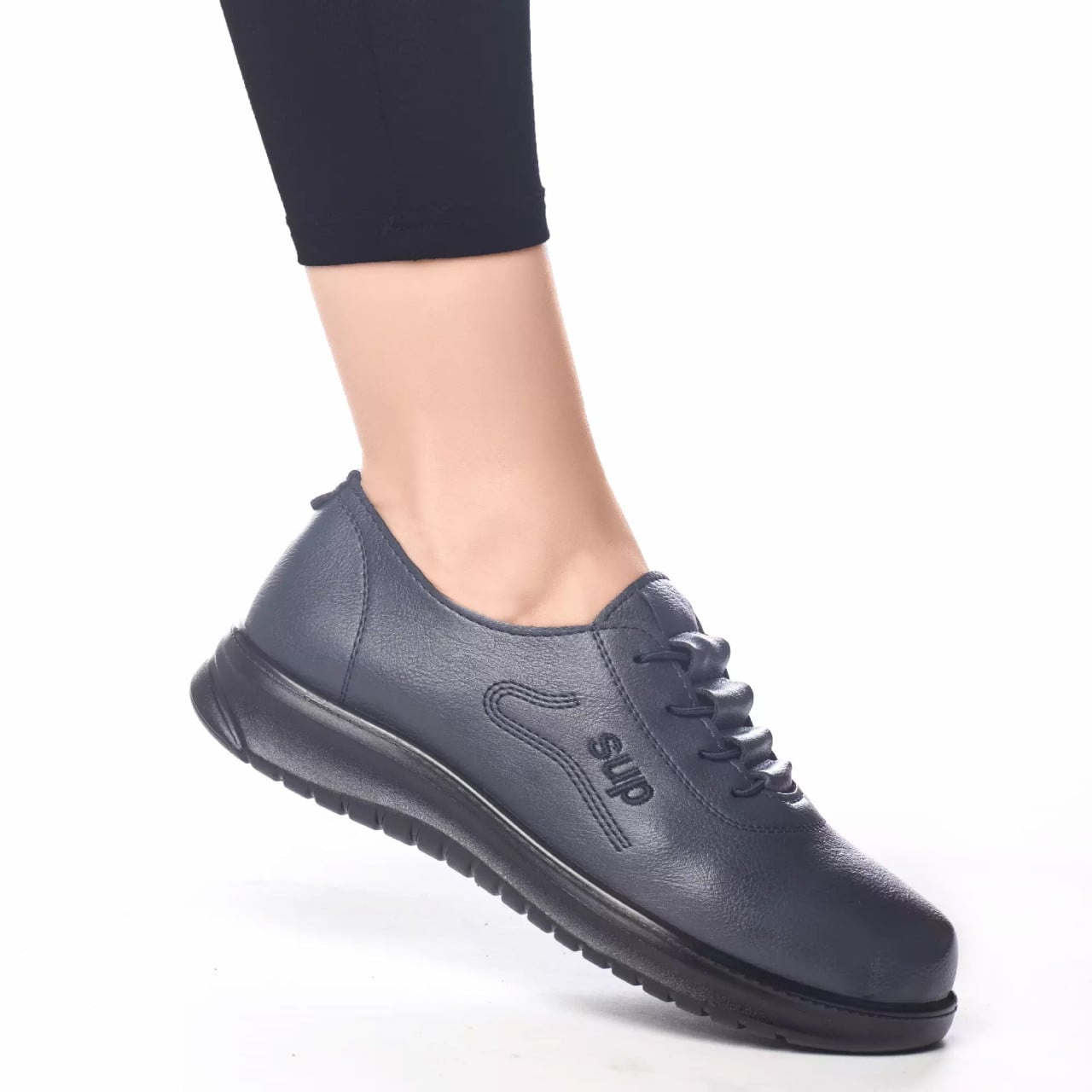 Pantofi casual akayla albastru piele ecologica - poza 4