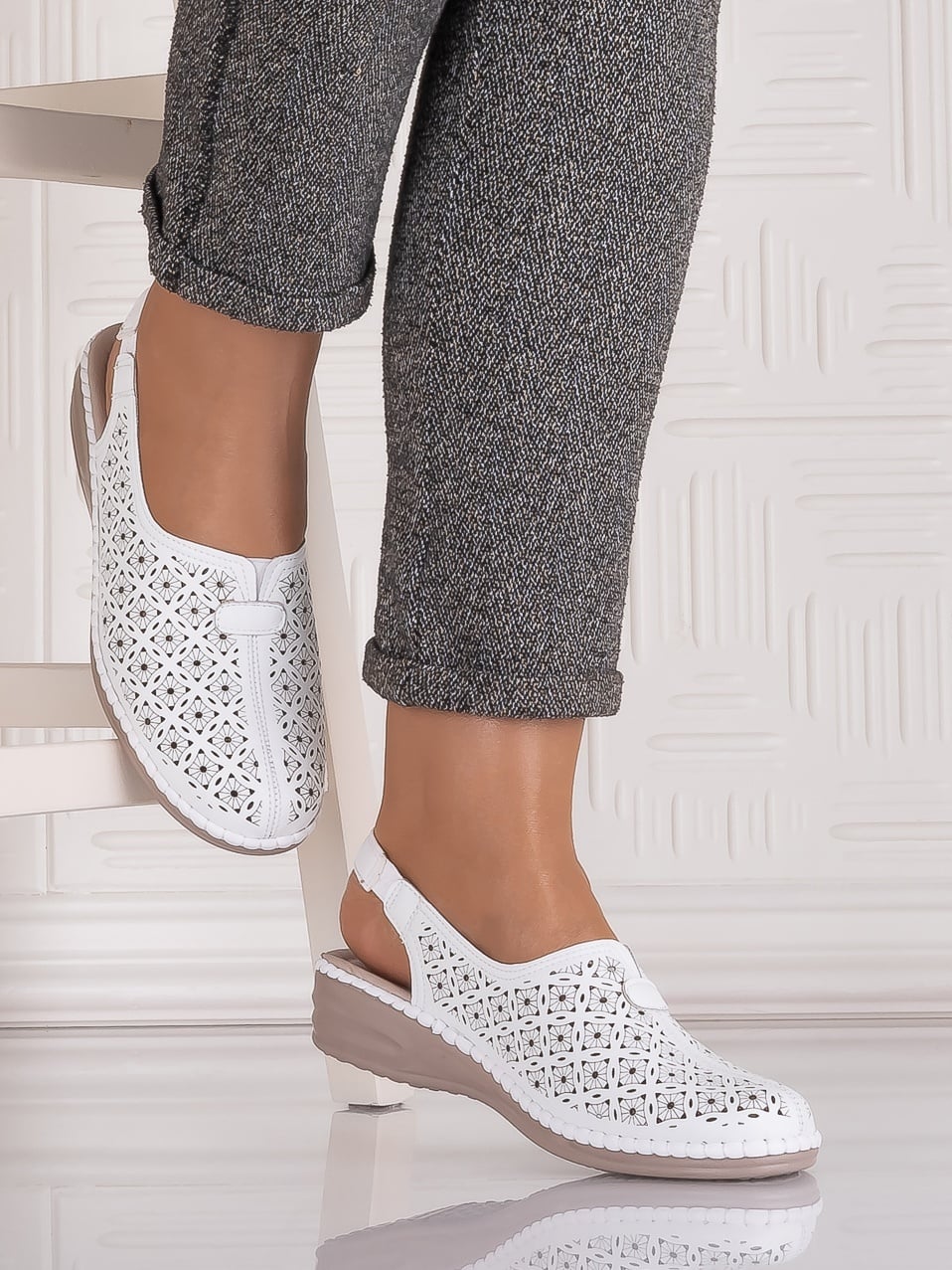 Pantofi casual Albi dama din Piele Ecologica Adnana - poza 3