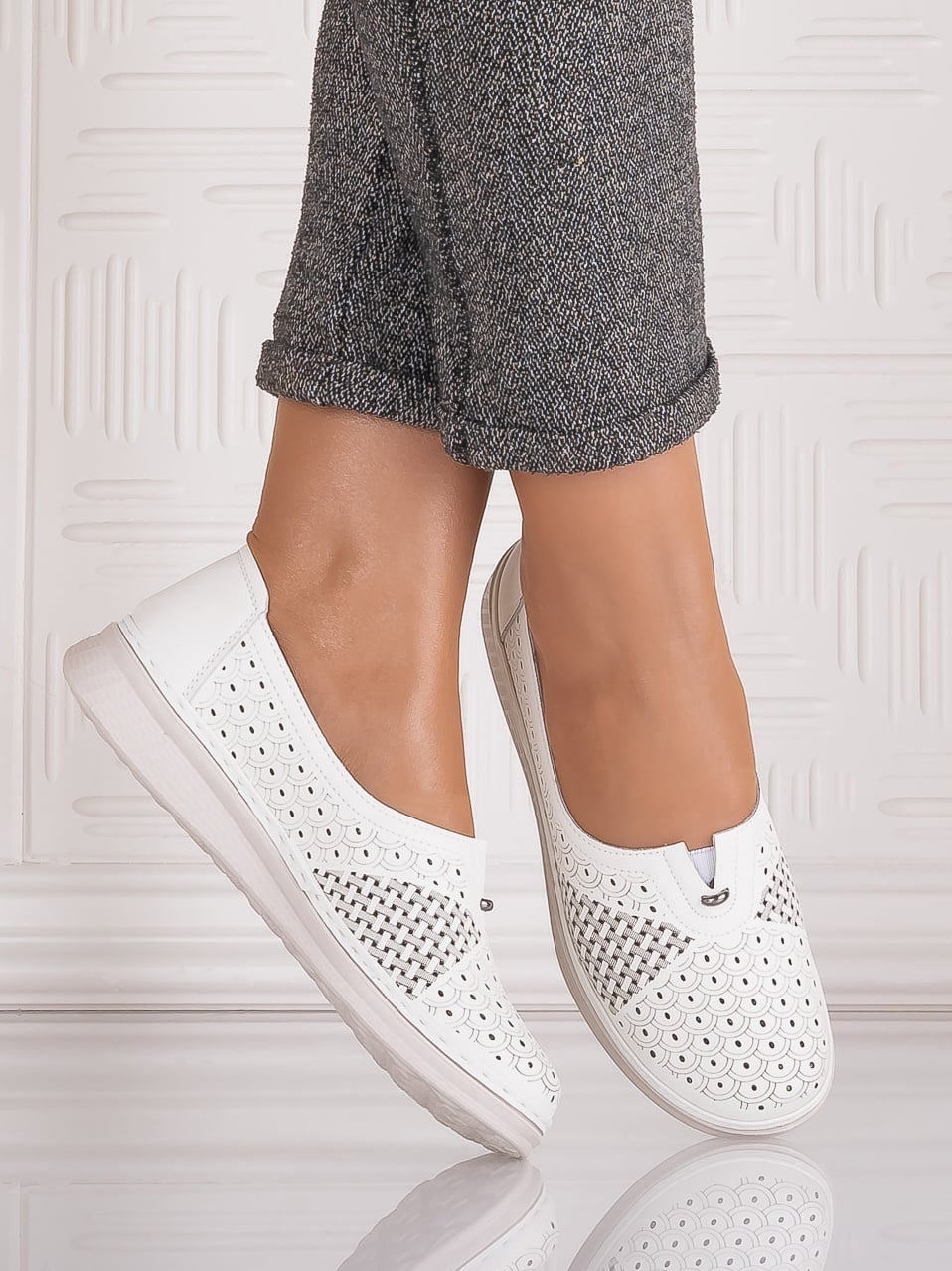 Pantofi casual Albi dama din Piele Ecologica Amosa - poza 1