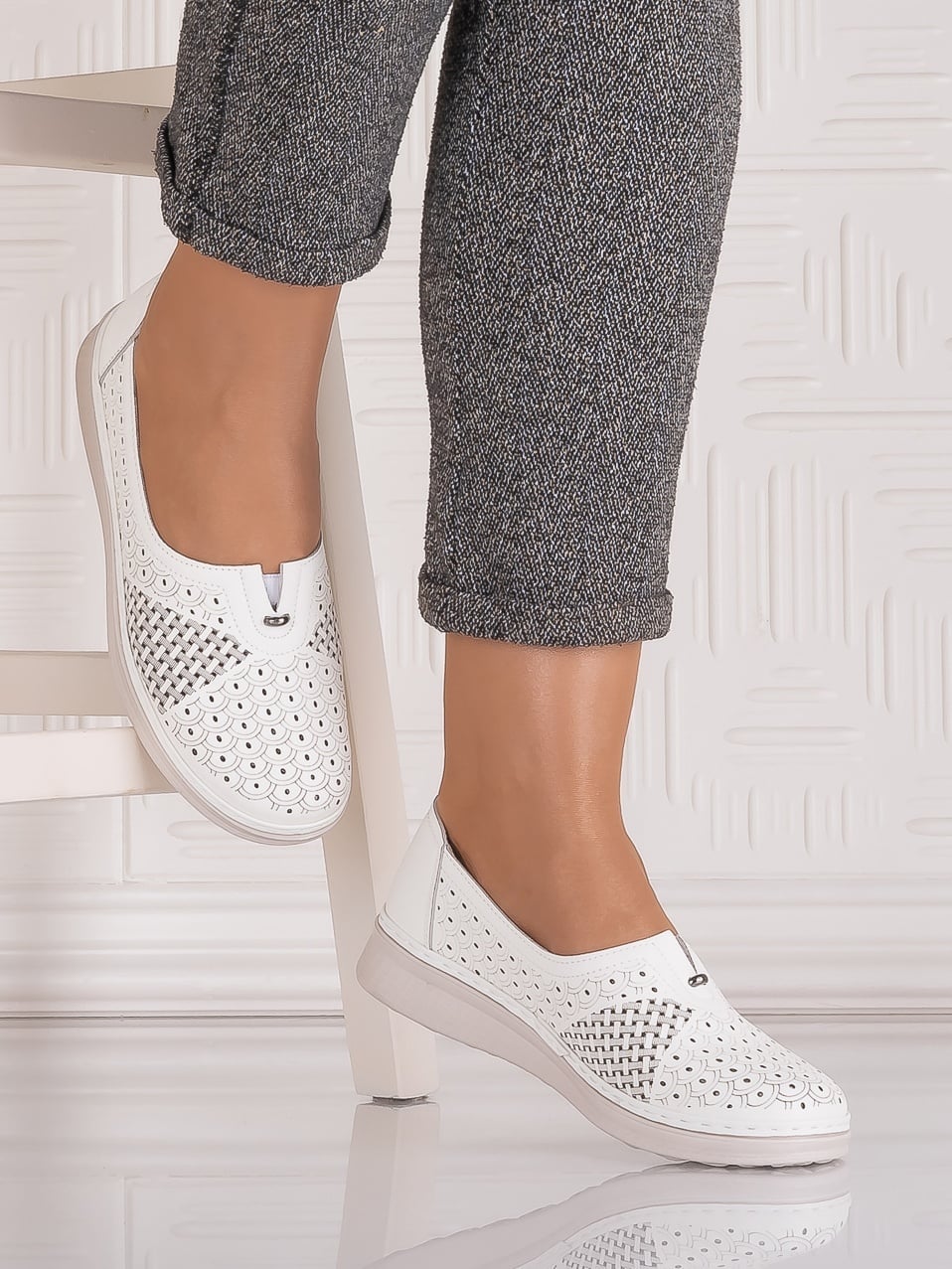 Pantofi casual Albi dama din Piele Ecologica Amosa - poza 3