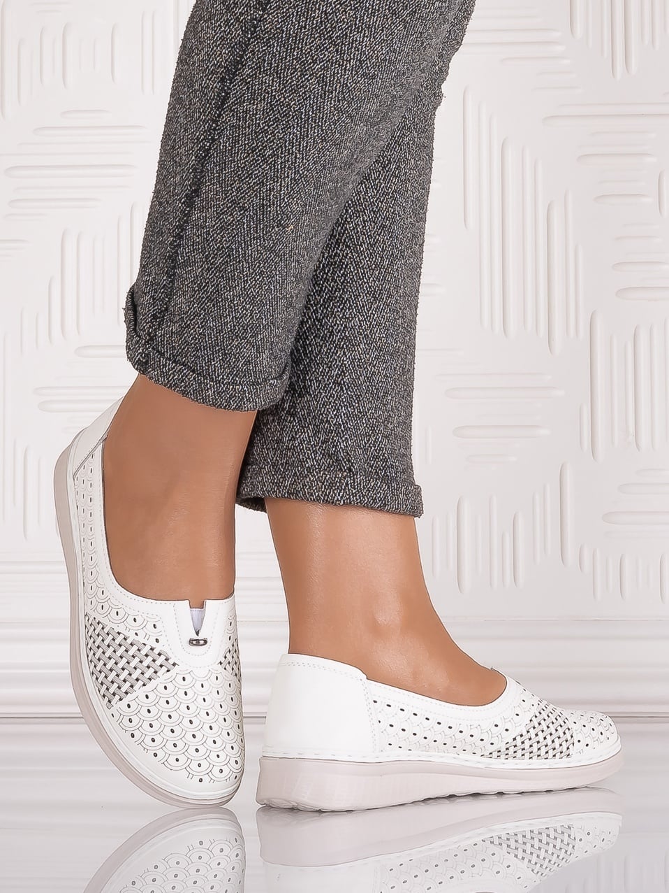 Pantofi casual Albi dama din Piele Ecologica Amosa - poza 4