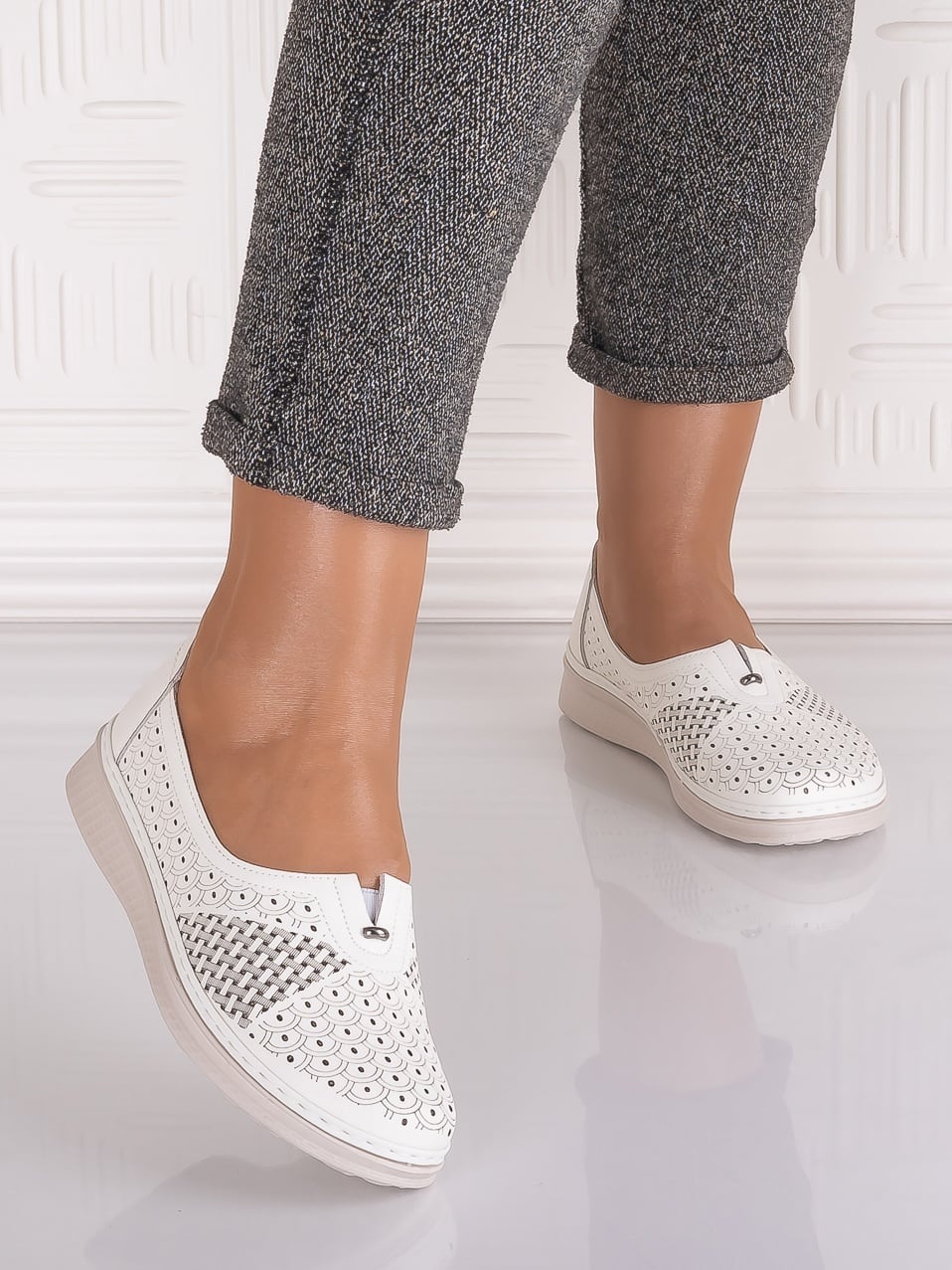 Pantofi casual Albi dama din Piele Ecologica Amosa - poza 5