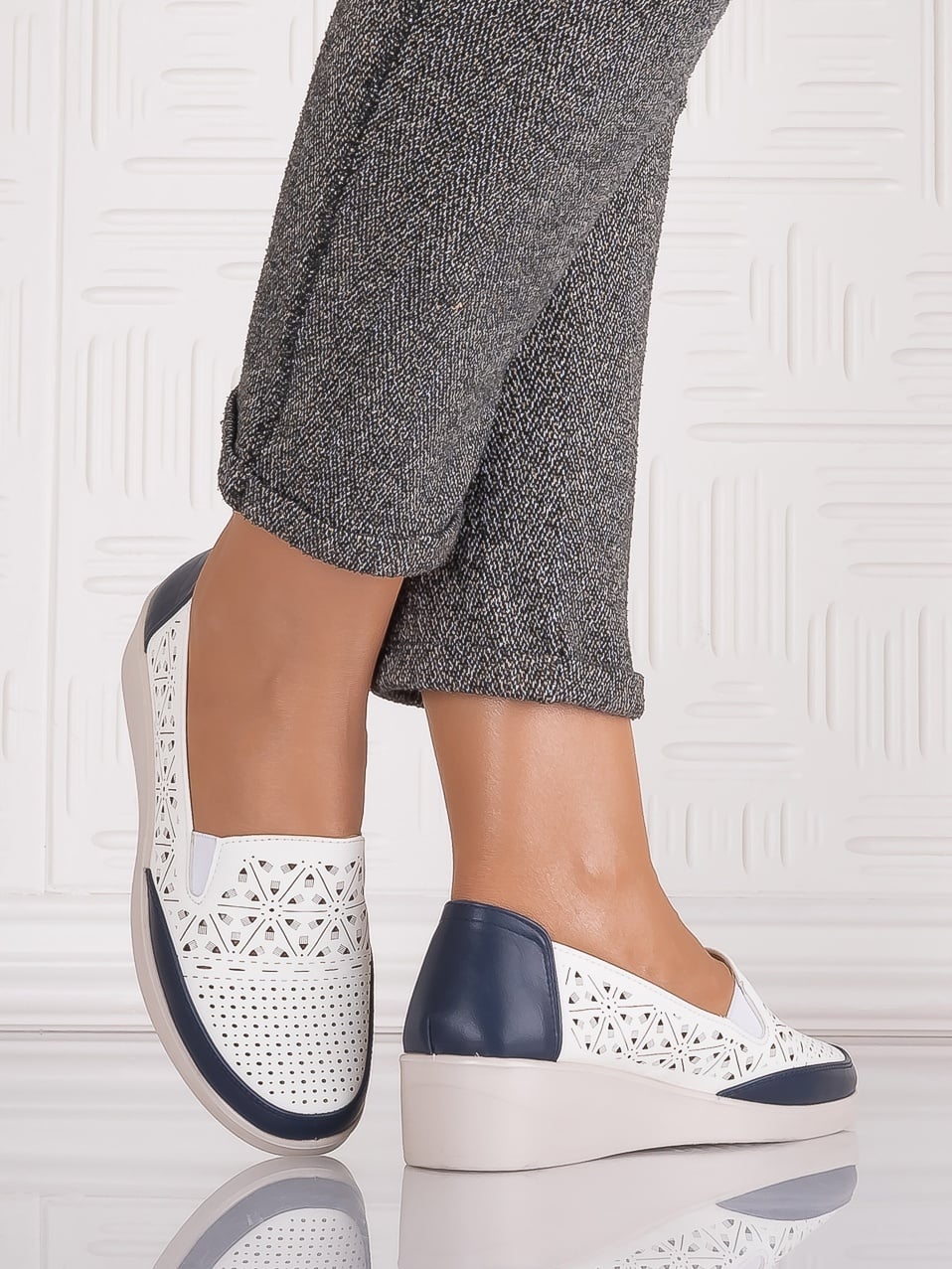 Pantofi casual Albi dama din Piele Ecologica Aveline - poza 1