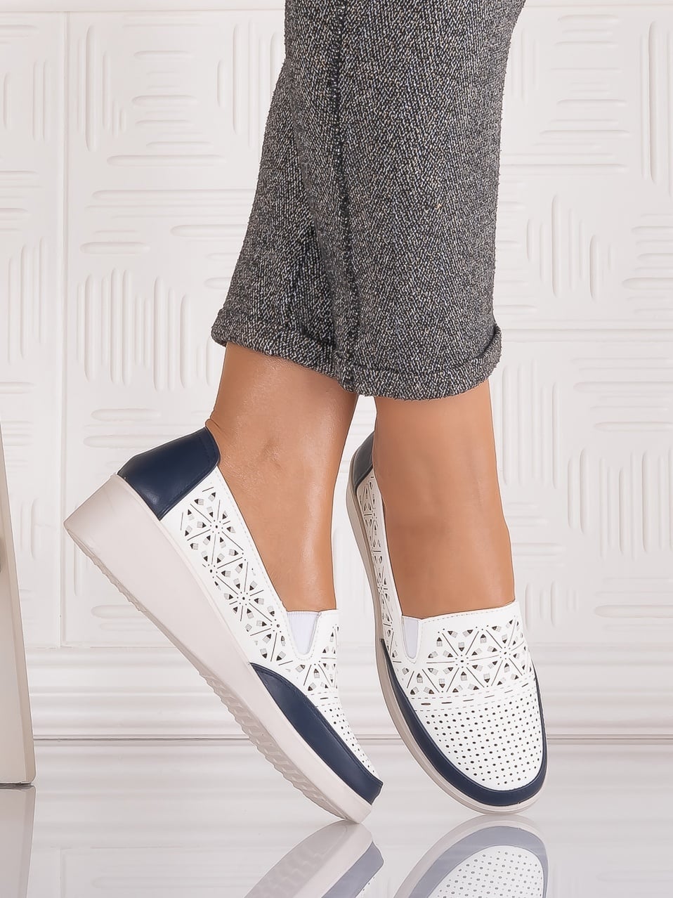 Pantofi casual Albi dama din Piele Ecologica Aveline - poza 2
