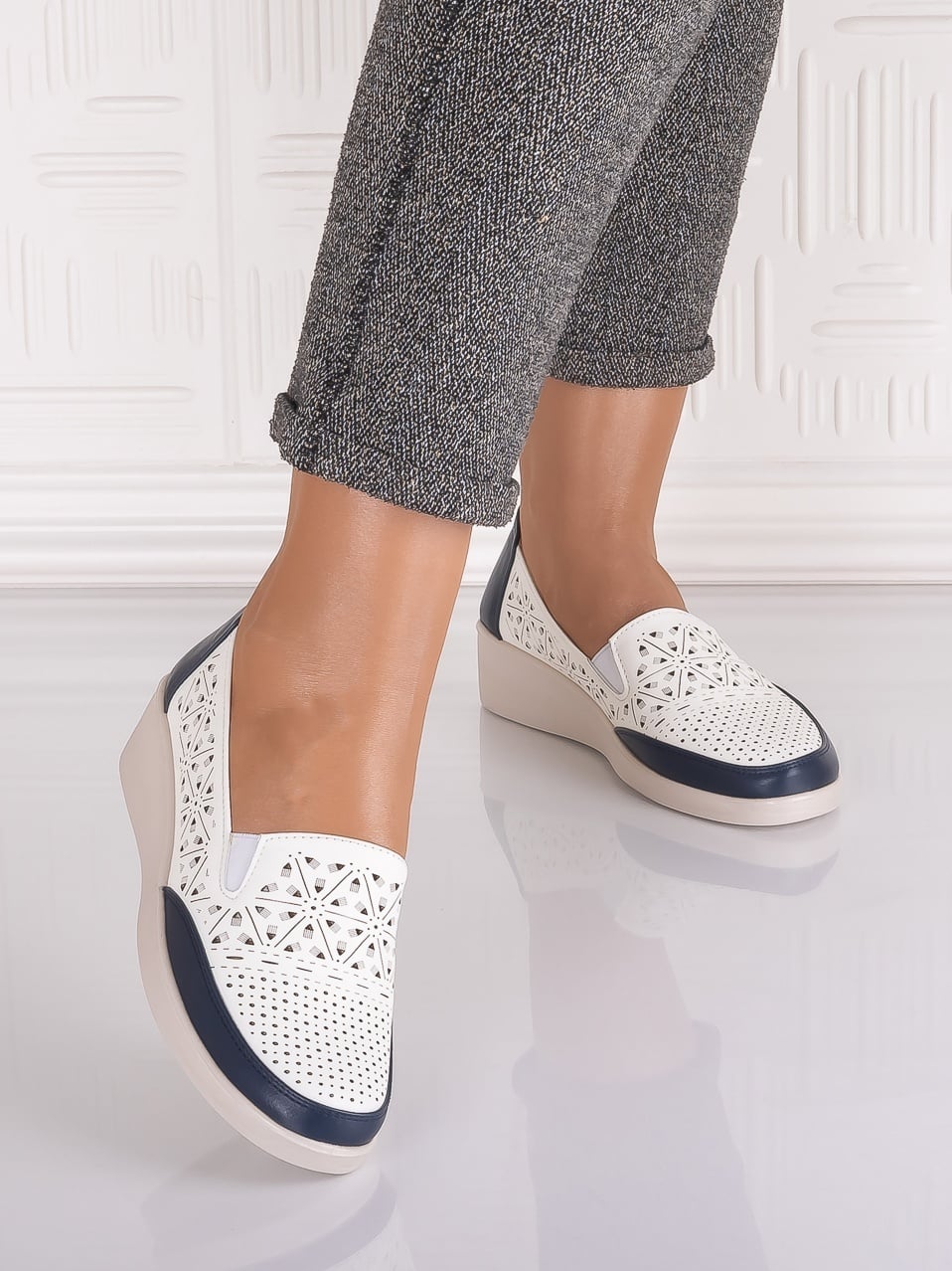 Pantofi casual Albi dama din Piele Ecologica Aveline - poza 4