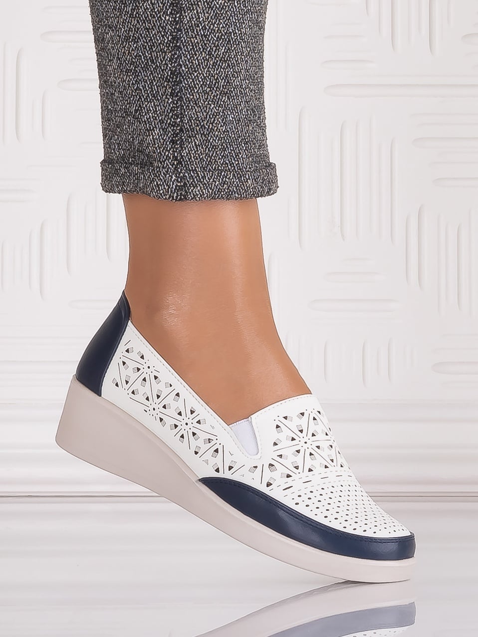 Pantofi casual Albi dama din Piele Ecologica Aveline - poza 5