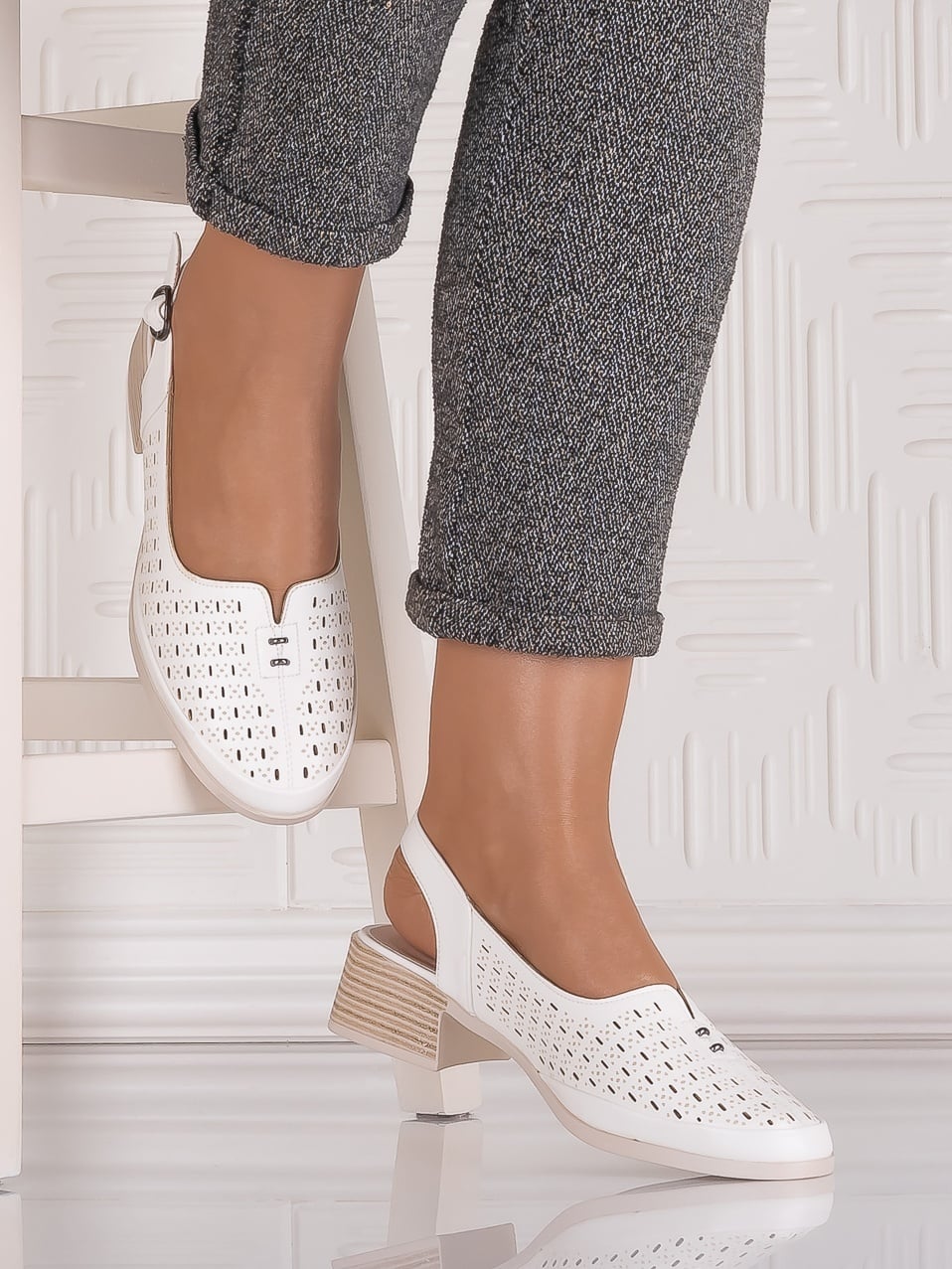 Pantofi casual Albi dama din Piele Ecologica Veranda - poza 1
