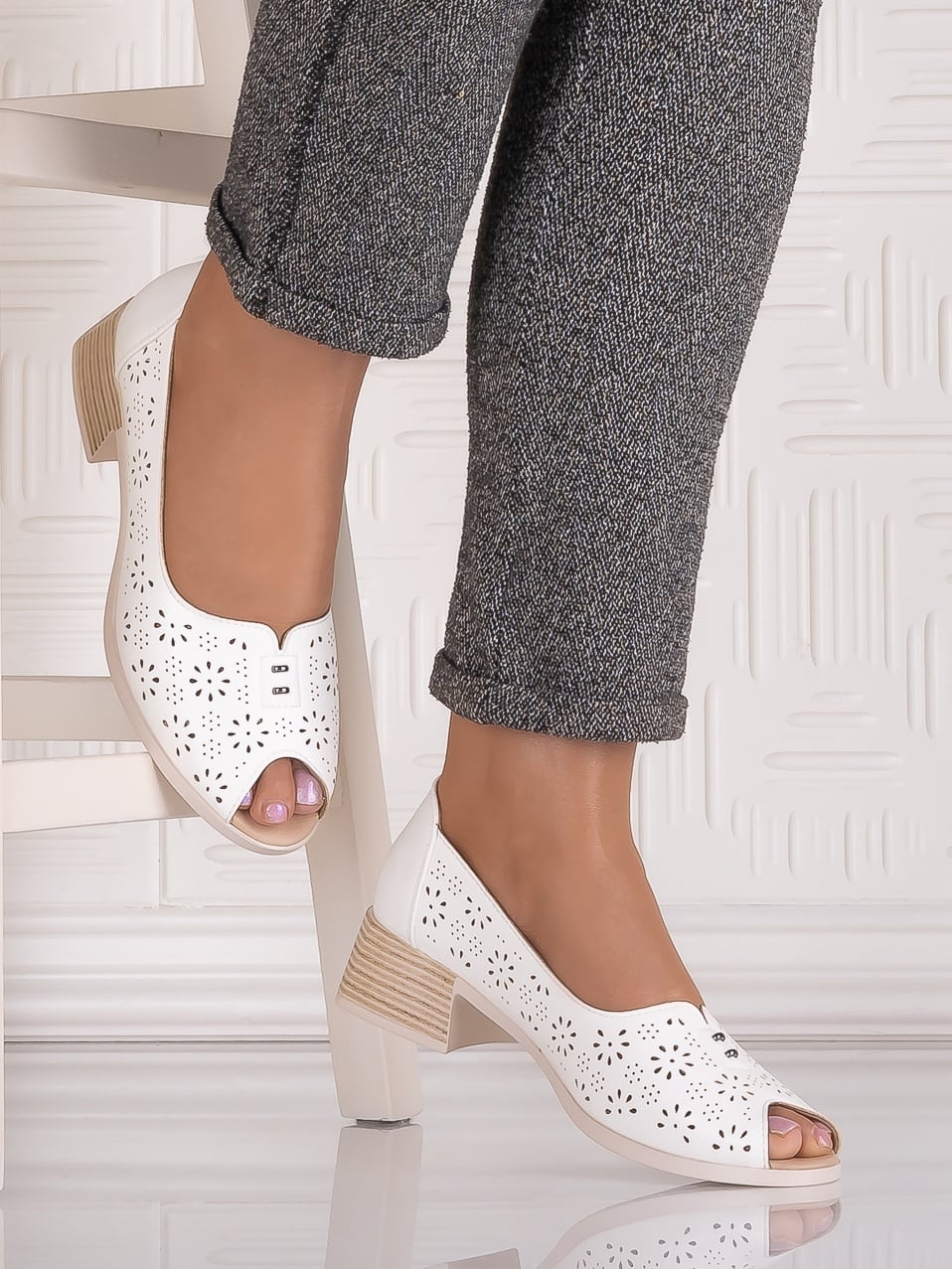 Pantofi casual Albi dama din Piele Ecologica Zampa - poza 3
