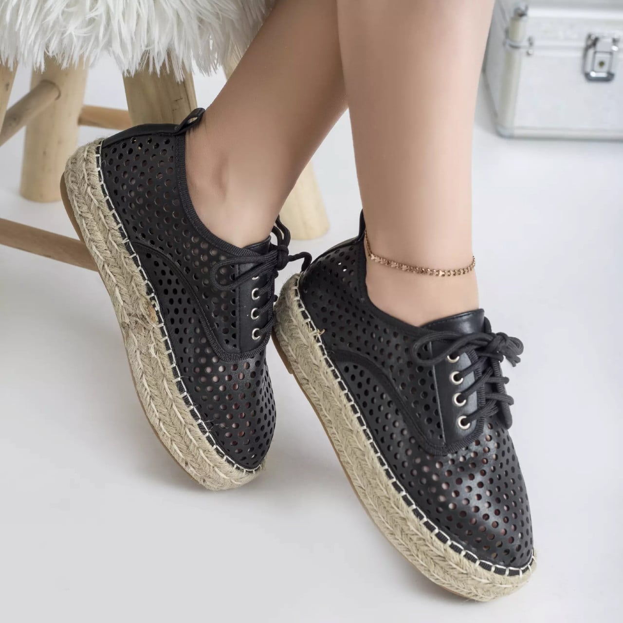 Pantofi casual bertha negru piele ecologica - poza 1