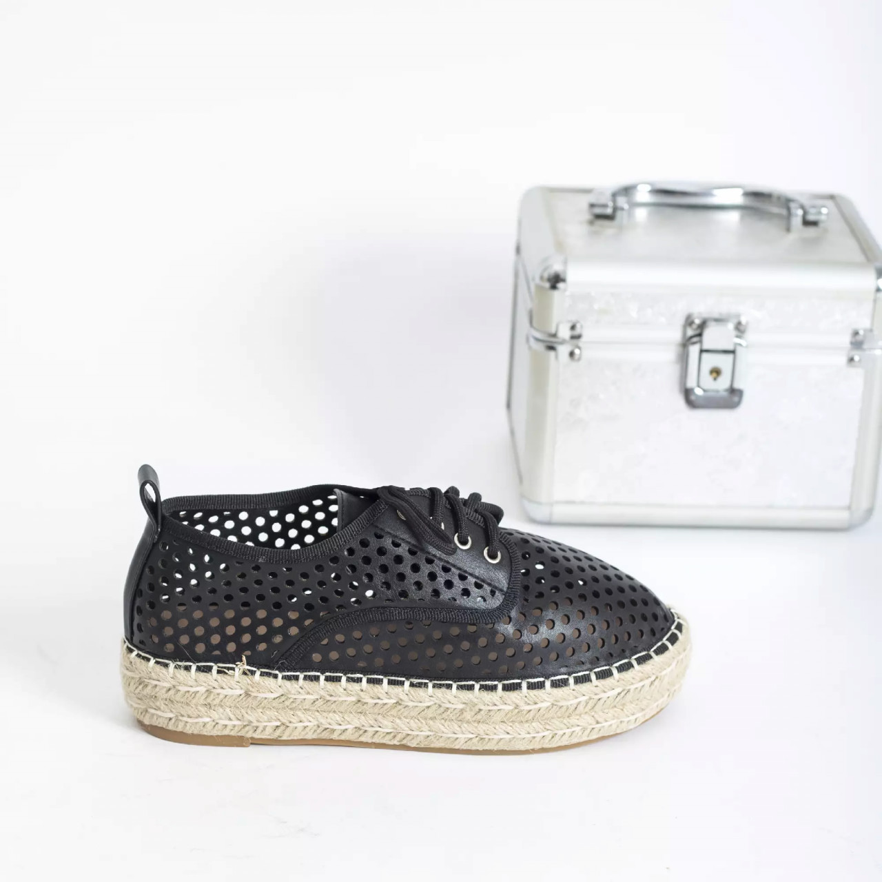 Pantofi casual bertha negru piele ecologica - poza 2