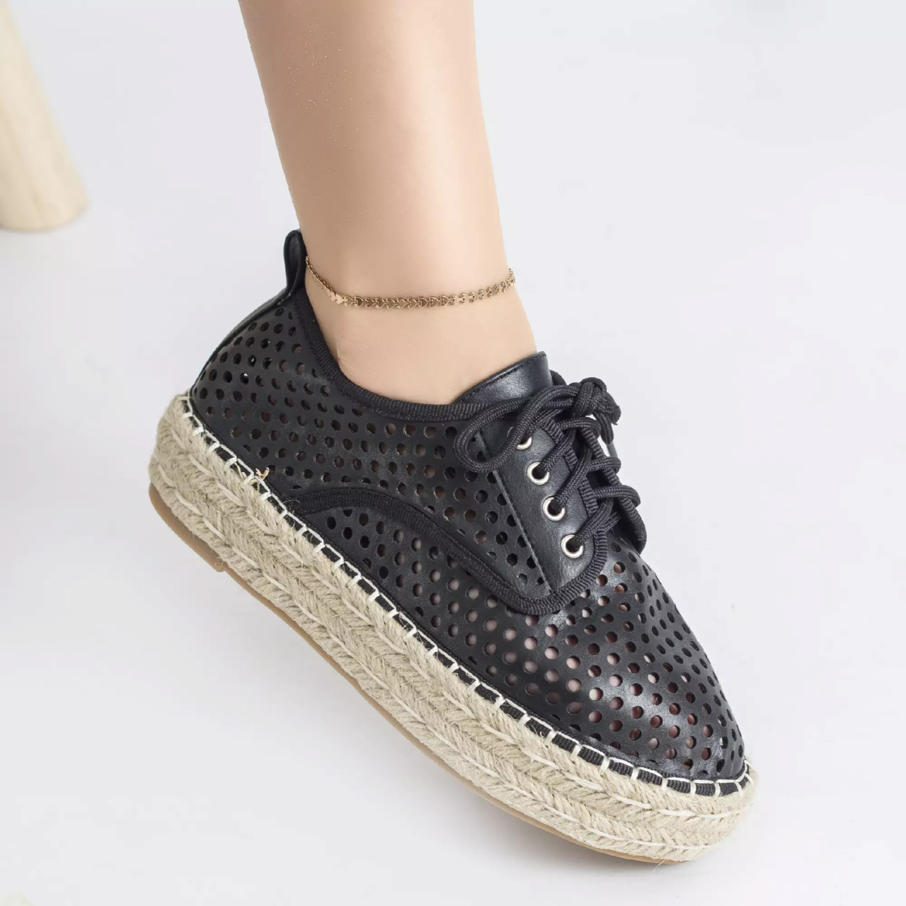 Pantofi casual bertha negru piele ecologica - poza 3
