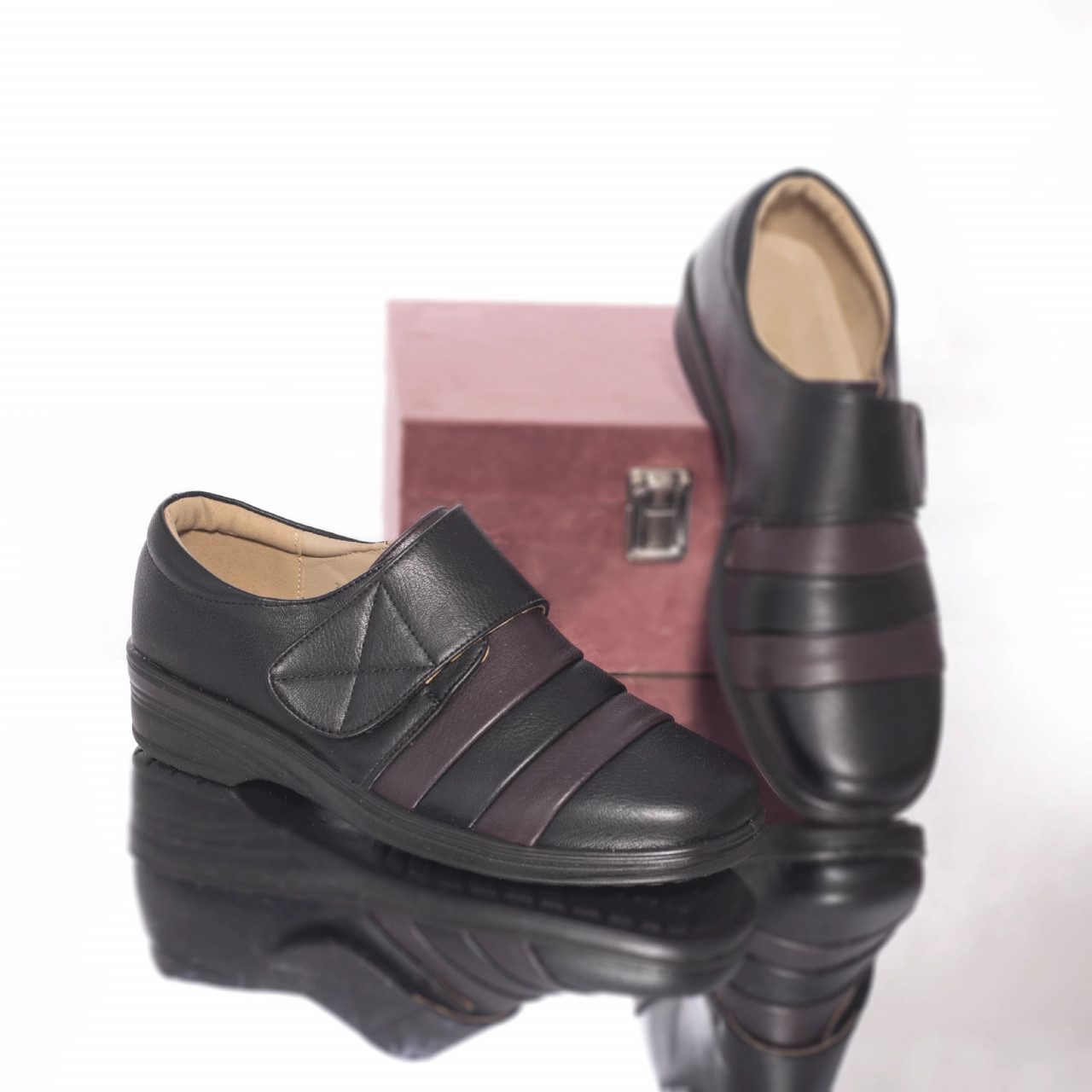 Pantofi casual cleo piele ecologica negru - poza 4