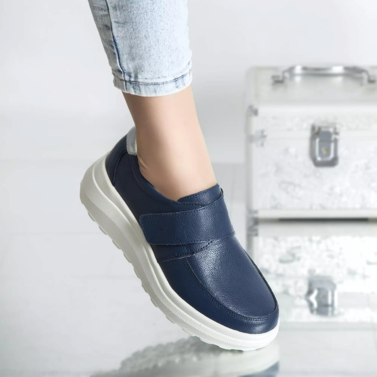 Pantofi casual demi navy piele naturala - poza 2