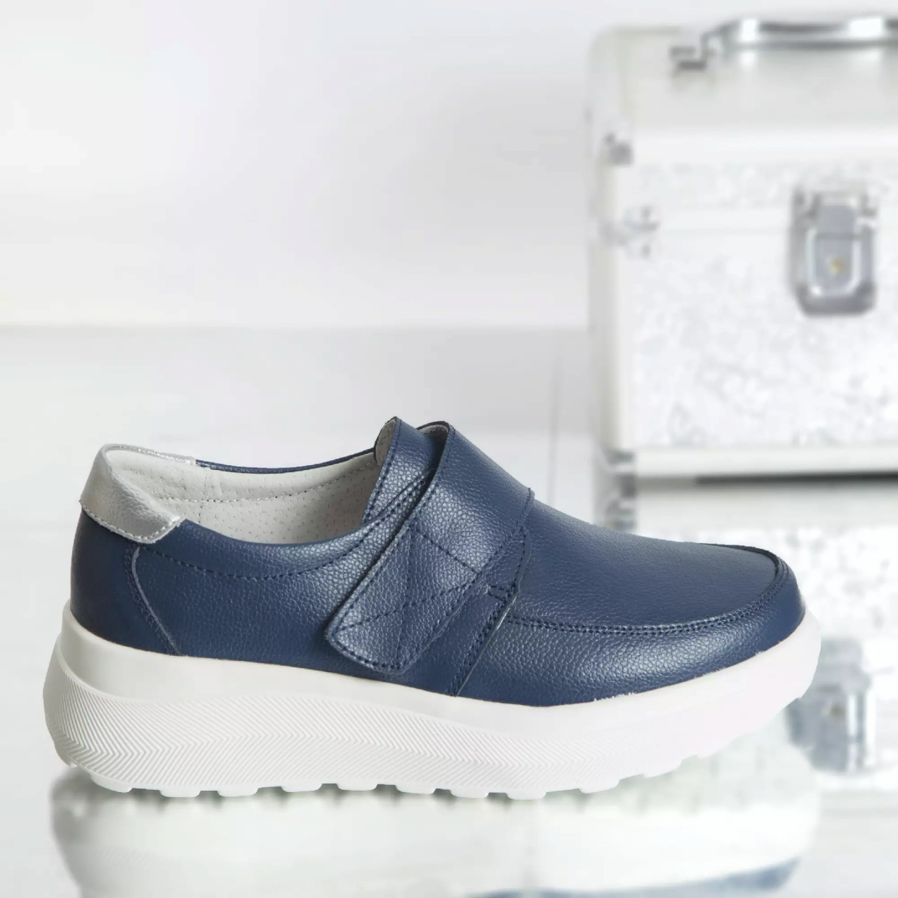 Pantofi casual demi navy piele naturala - poza 3
