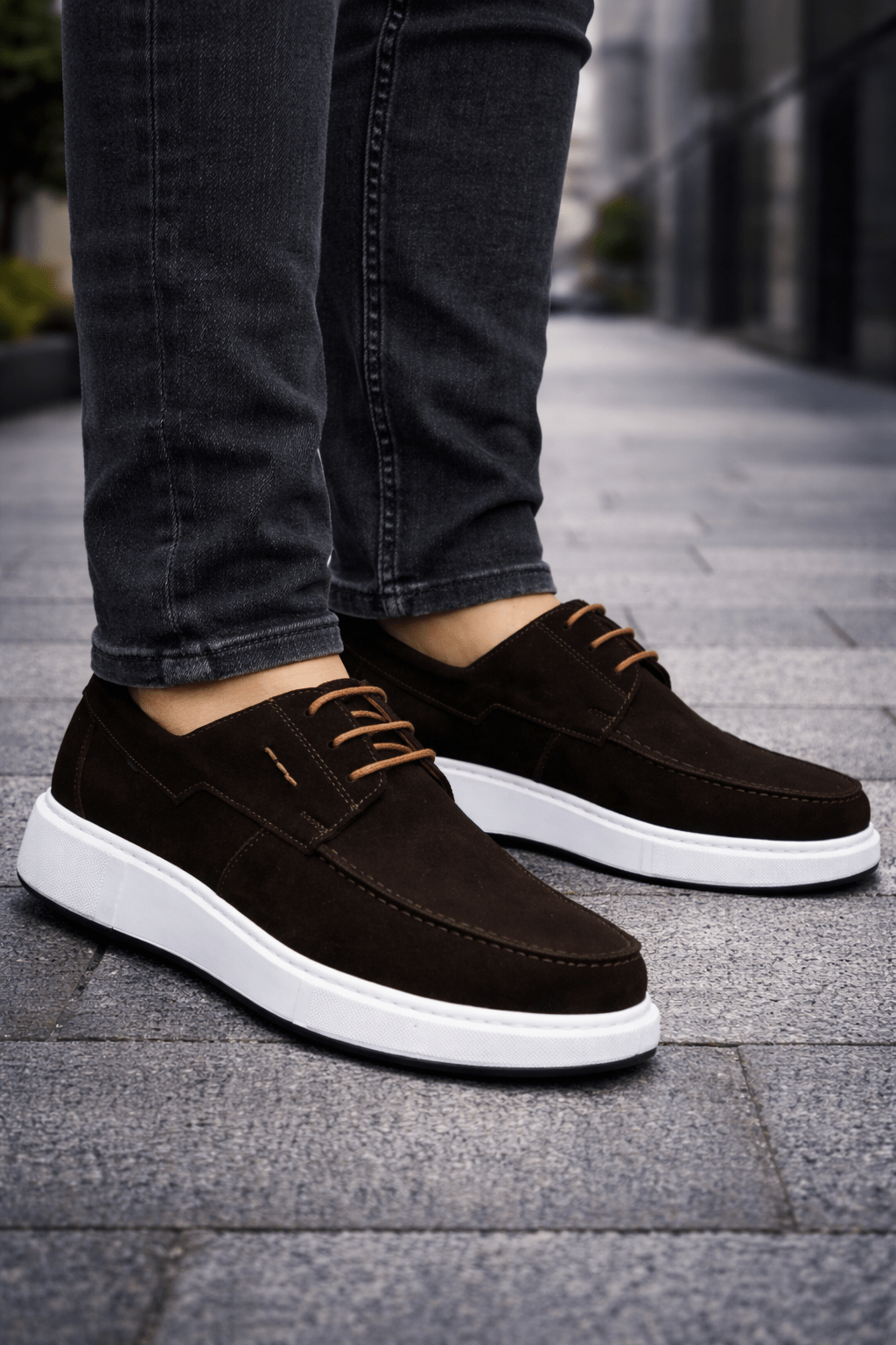 Pantofi Casual din Piele Maro cu Siret - RYK BROWN