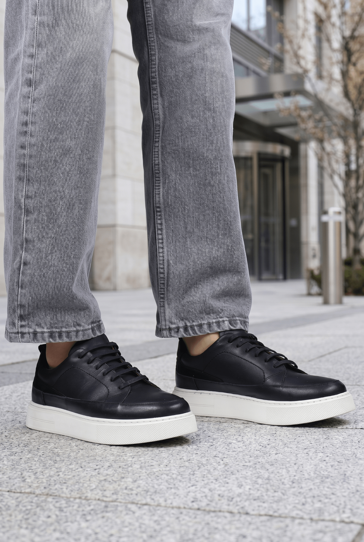 Pantofi Casual din Piele Naturală Negri - ZEKI BLACK
