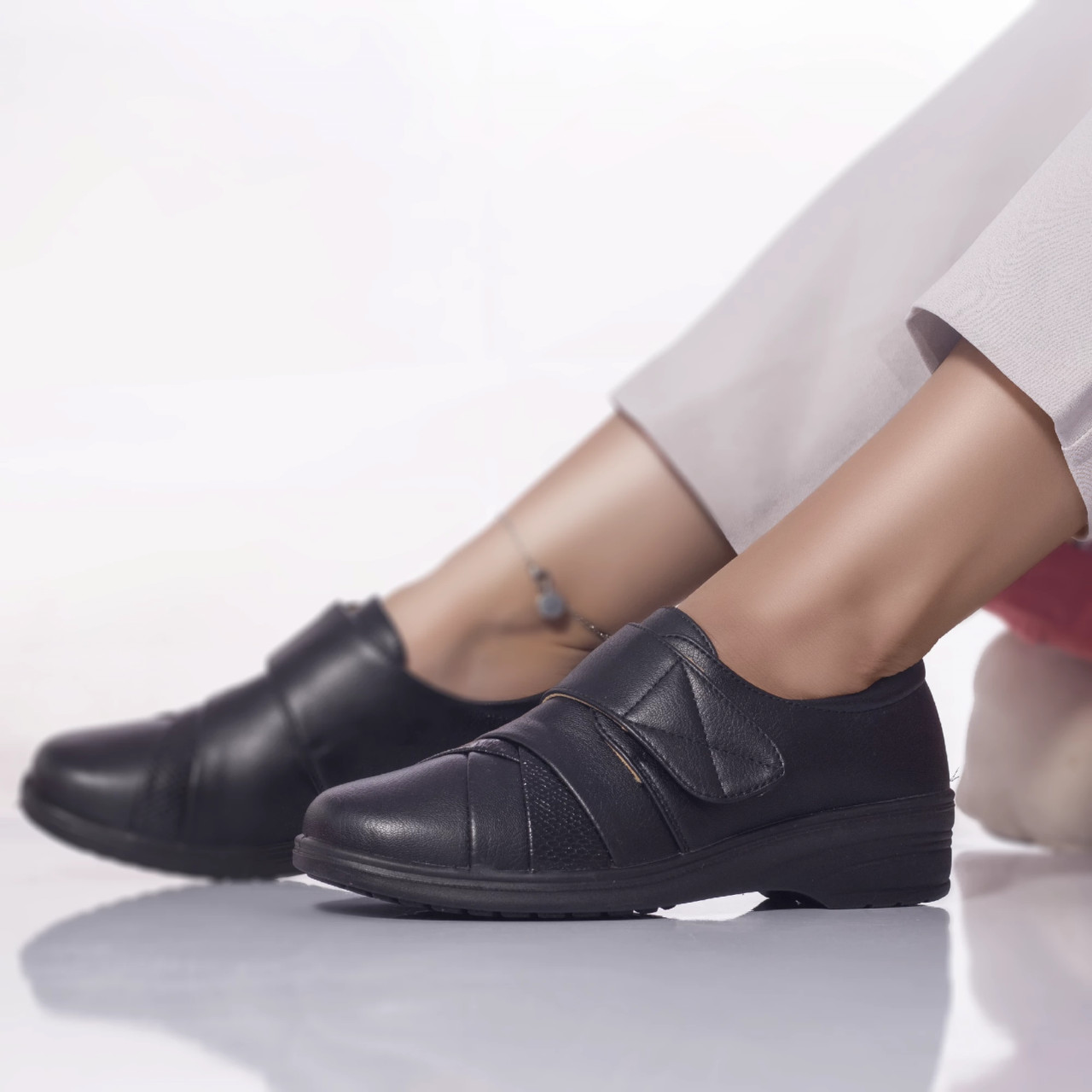 Pantofi casual elleo piele ecologica negru - poza 2