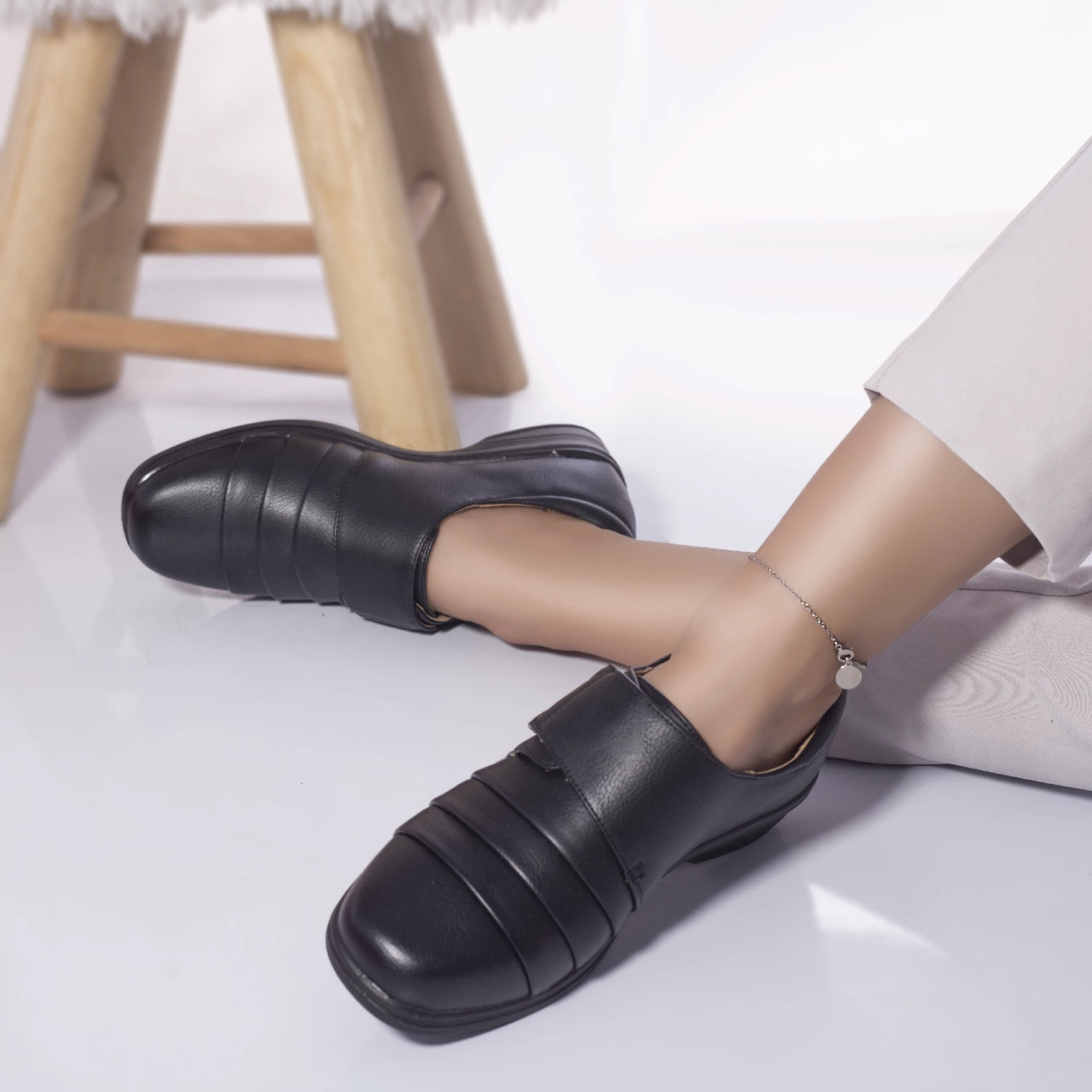 Pantofi casual guzelia piele ecologica negru - poza 3