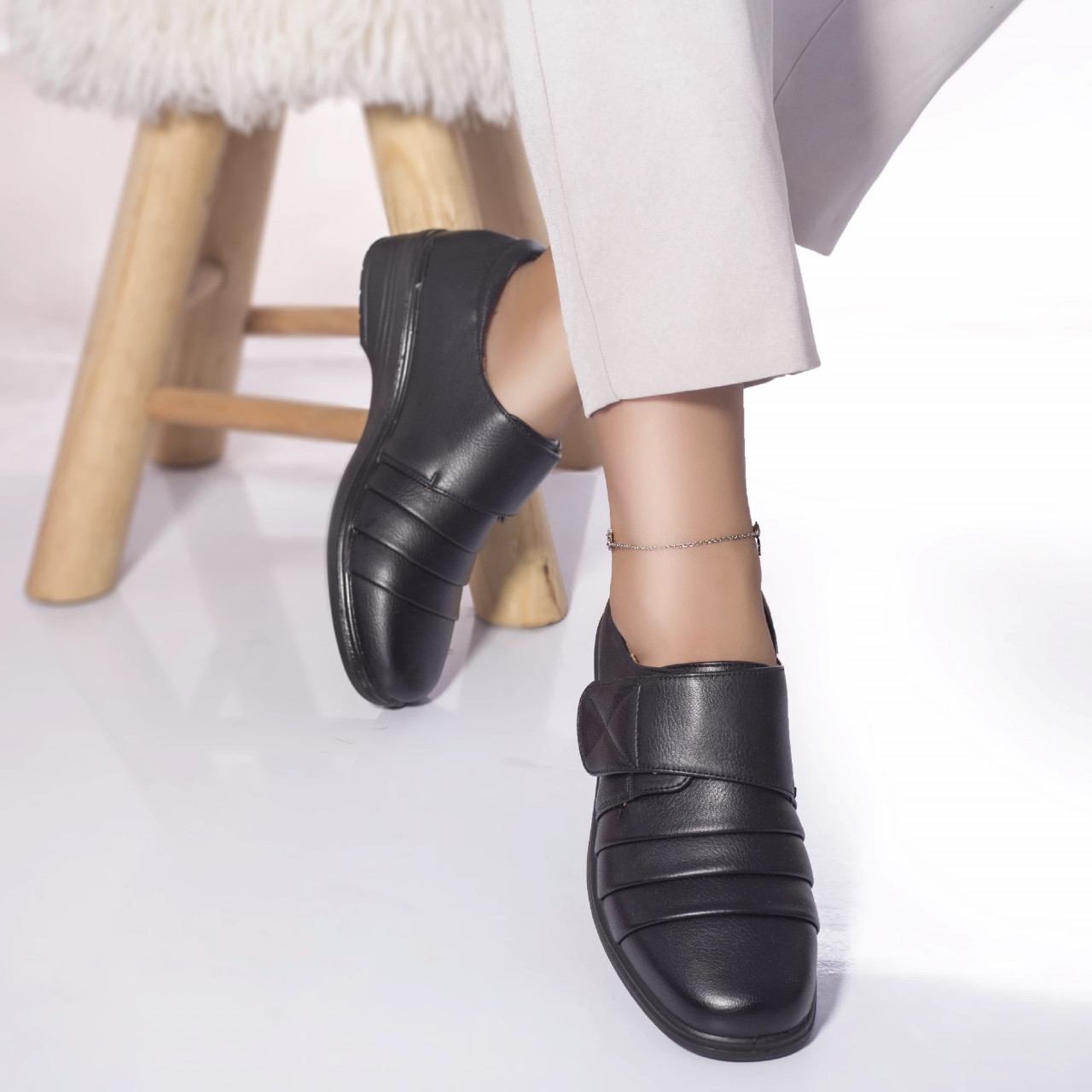 Pantofi casual guzelia piele ecologica negru - poza 5