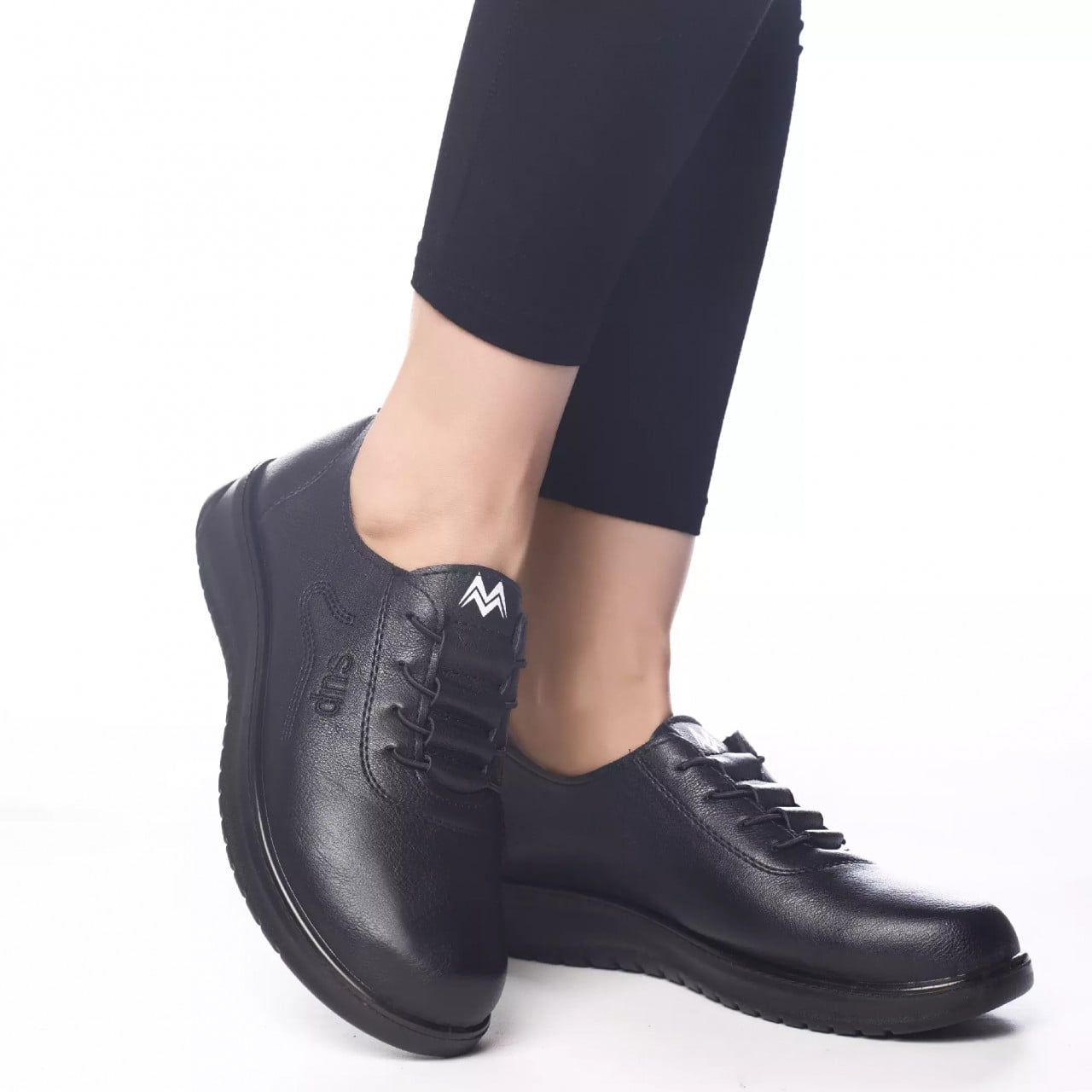 Pantofi casual kaina negru piele ecologica - poza 1