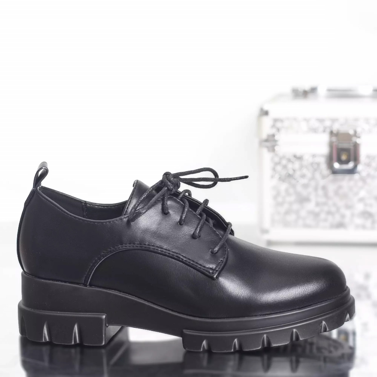 Pantofi casual katy negru piele ecologica - poza 3