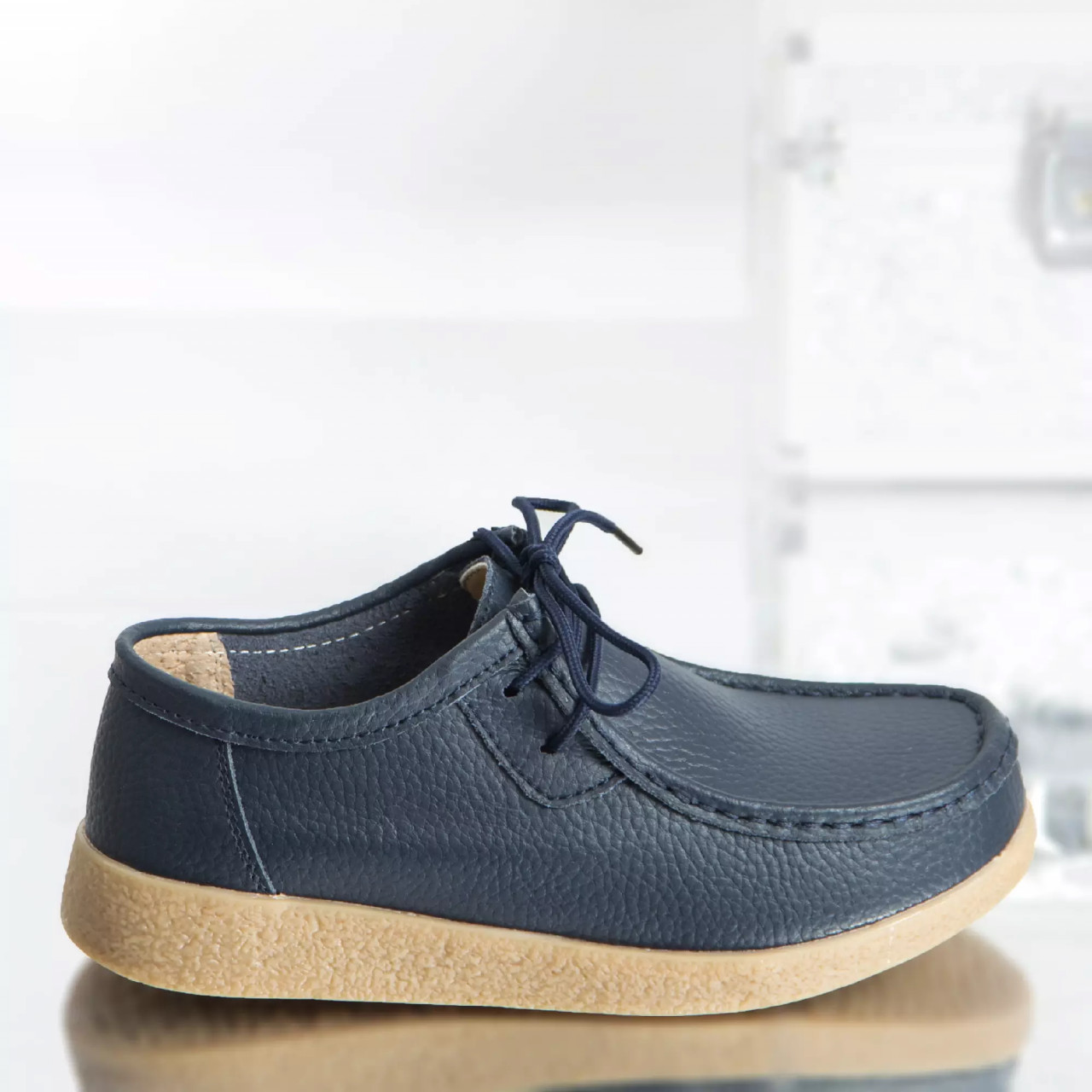 Pantofi casual lucy navy piele naturala - poza 2
