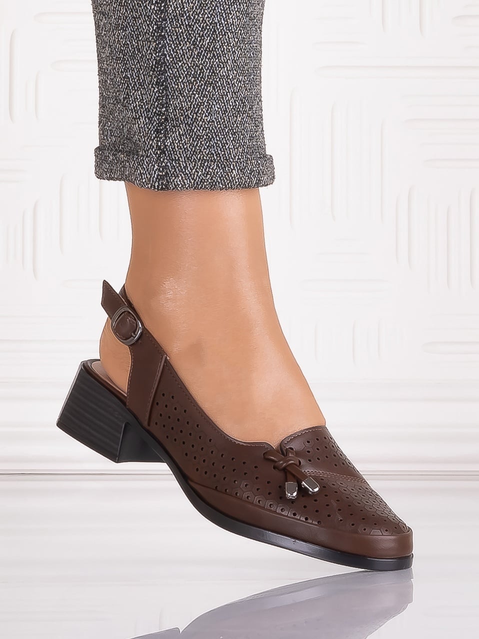 Pantofi casual Maro dama din Piele Ecologica Irinelea - poza 2
