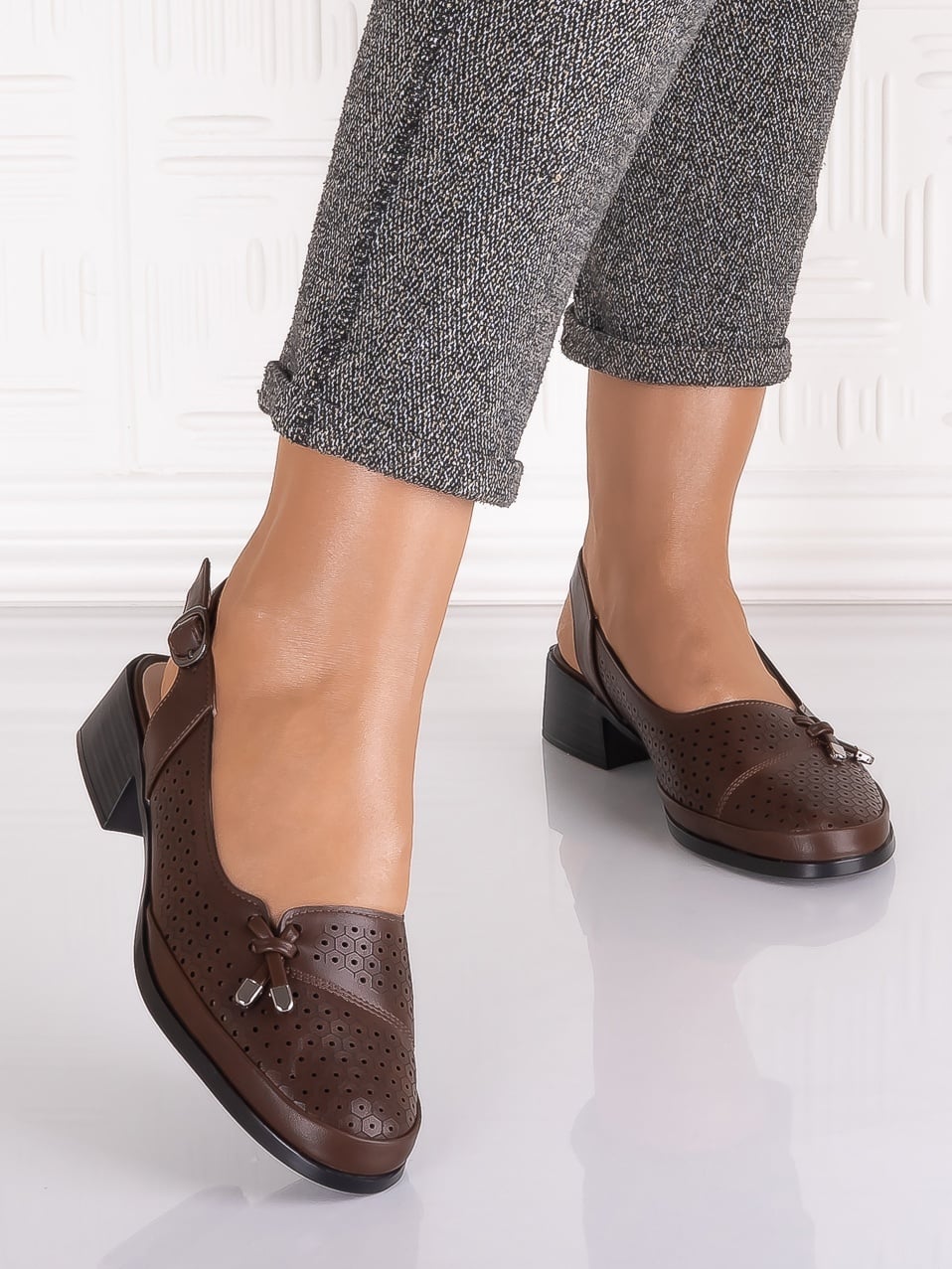 Pantofi casual Maro dama din Piele Ecologica Irinelea - poza 4