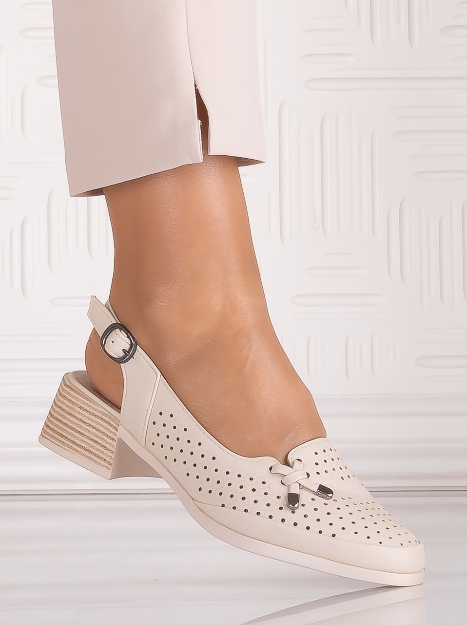 Pantofi casual Negri dama din Piele Ecologica Irinelea - poza 2