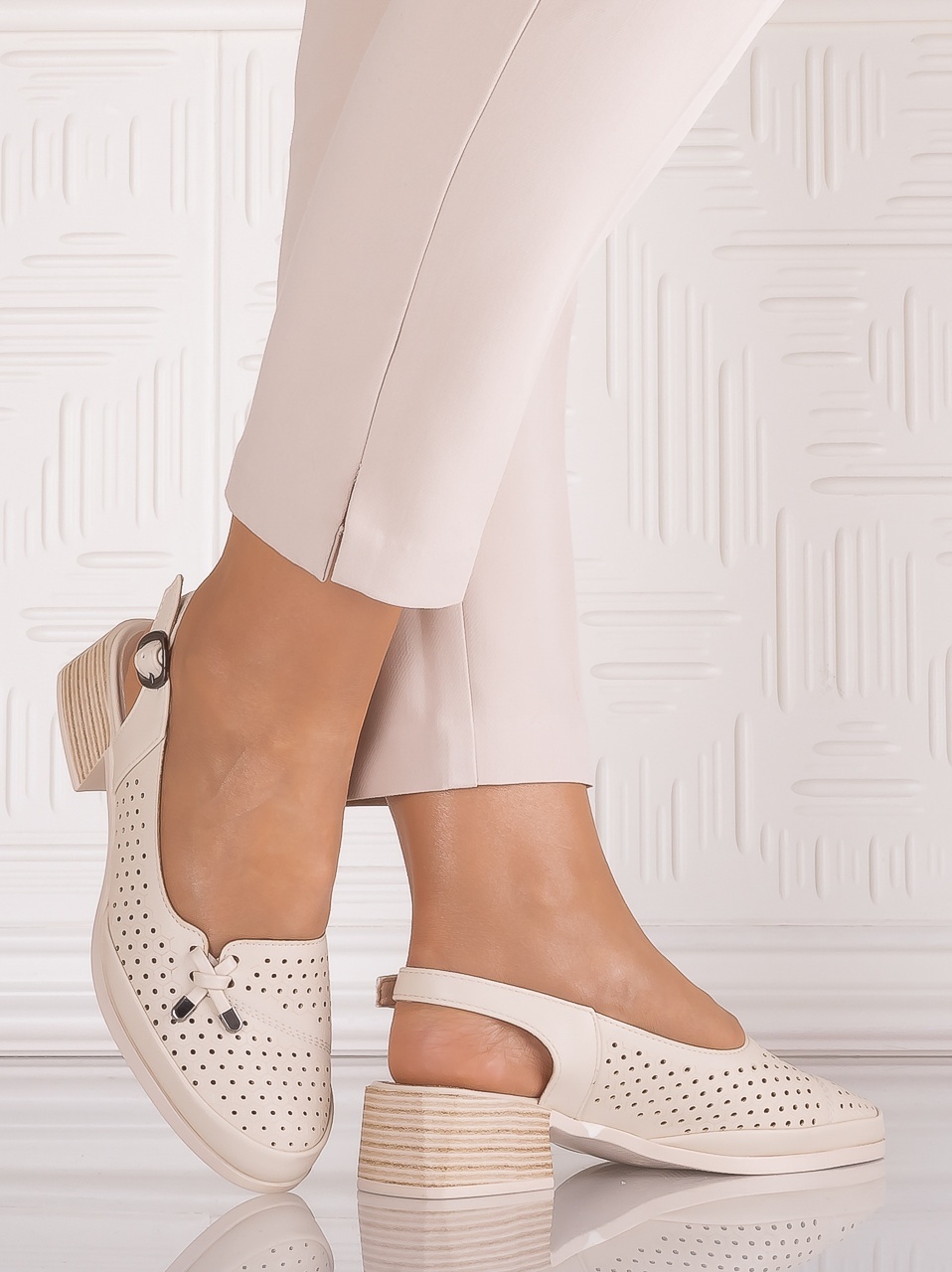 Pantofi casual Negri dama din Piele Ecologica Irinelea - poza 3