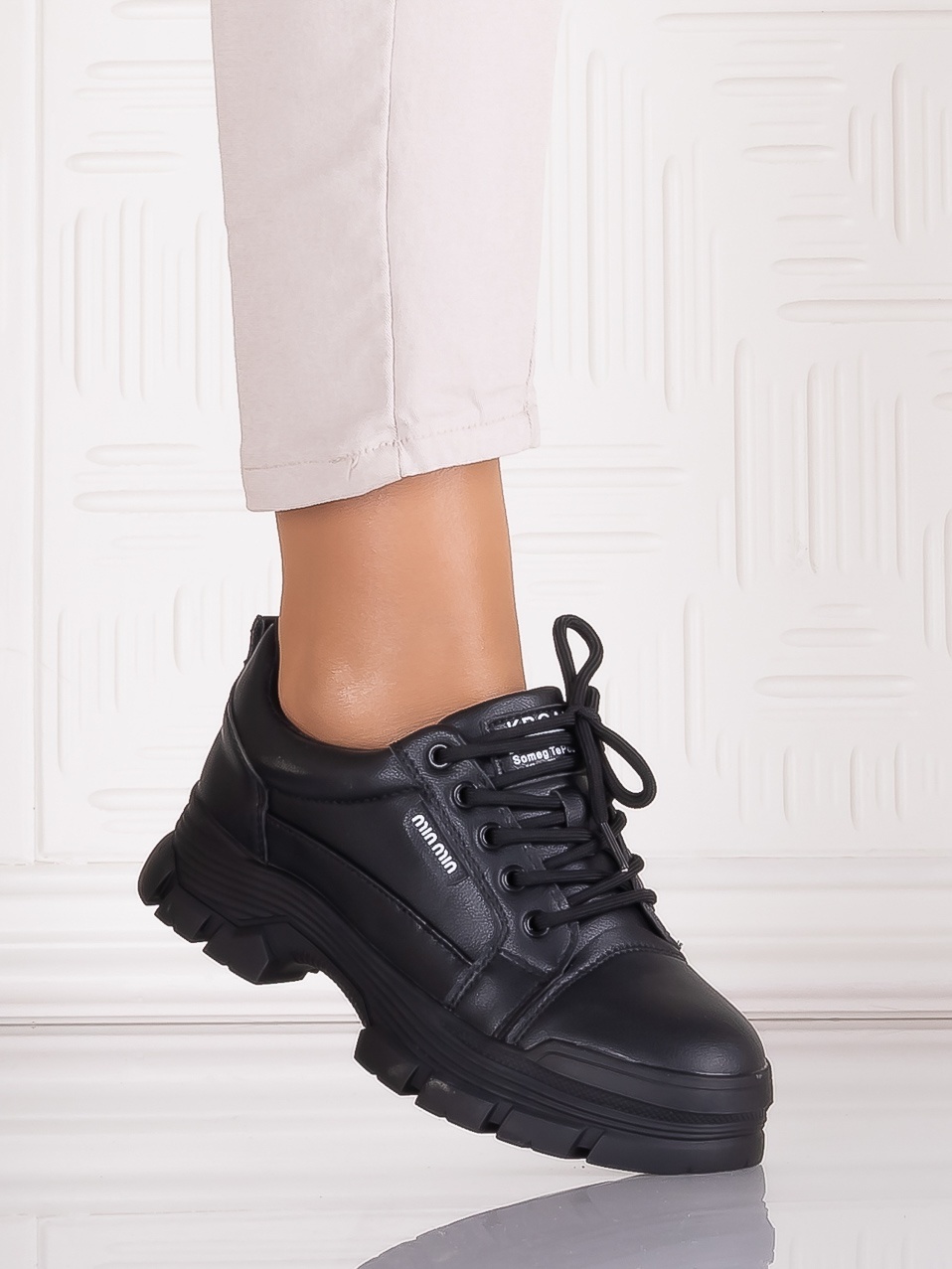 Pantofi casual Negrii dama din Piele Ecologica Astoia - poza 2