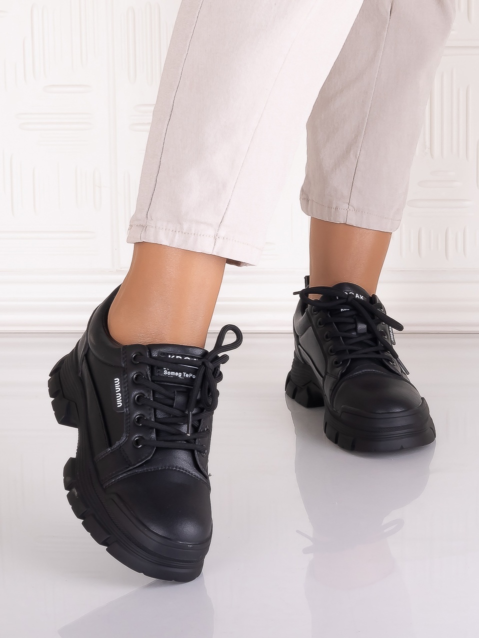 Pantofi casual Negrii dama din Piele Ecologica Astoia - poza 4