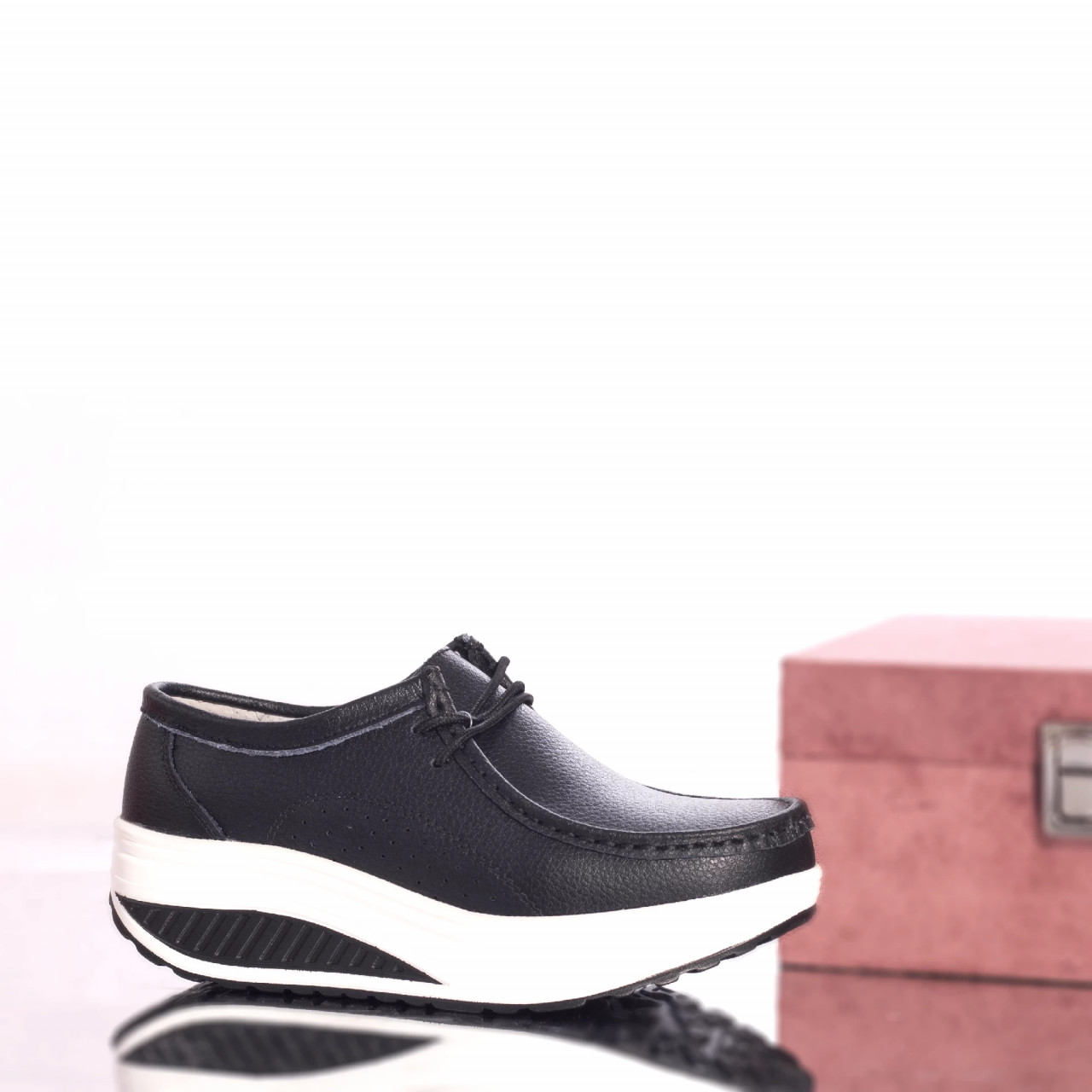 Pantofi casual oscara piele naturala negru - poza 3