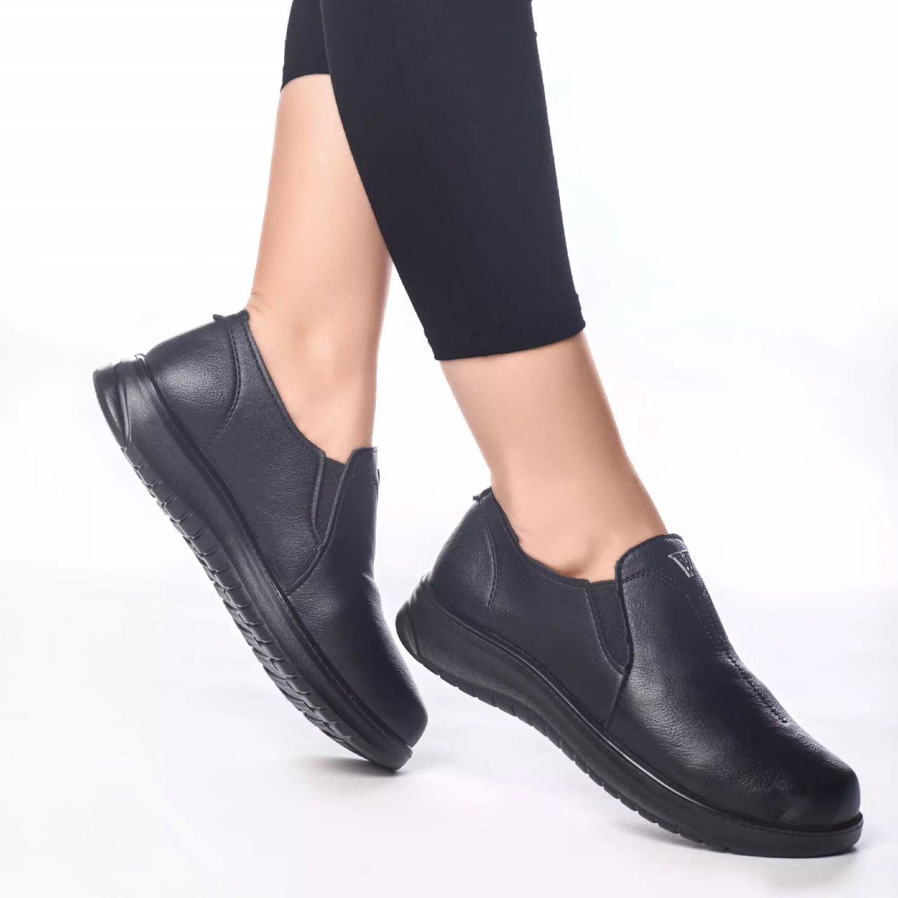 Pantofi casual roy negru piele ecologica - poza 2