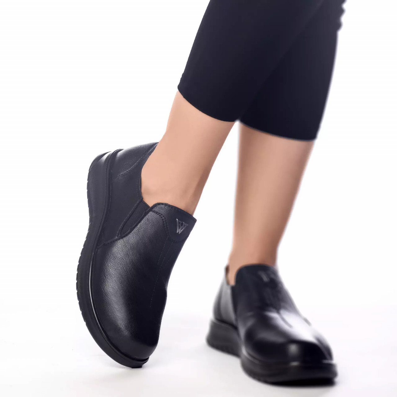 Pantofi casual roy negru piele ecologica - poza 3