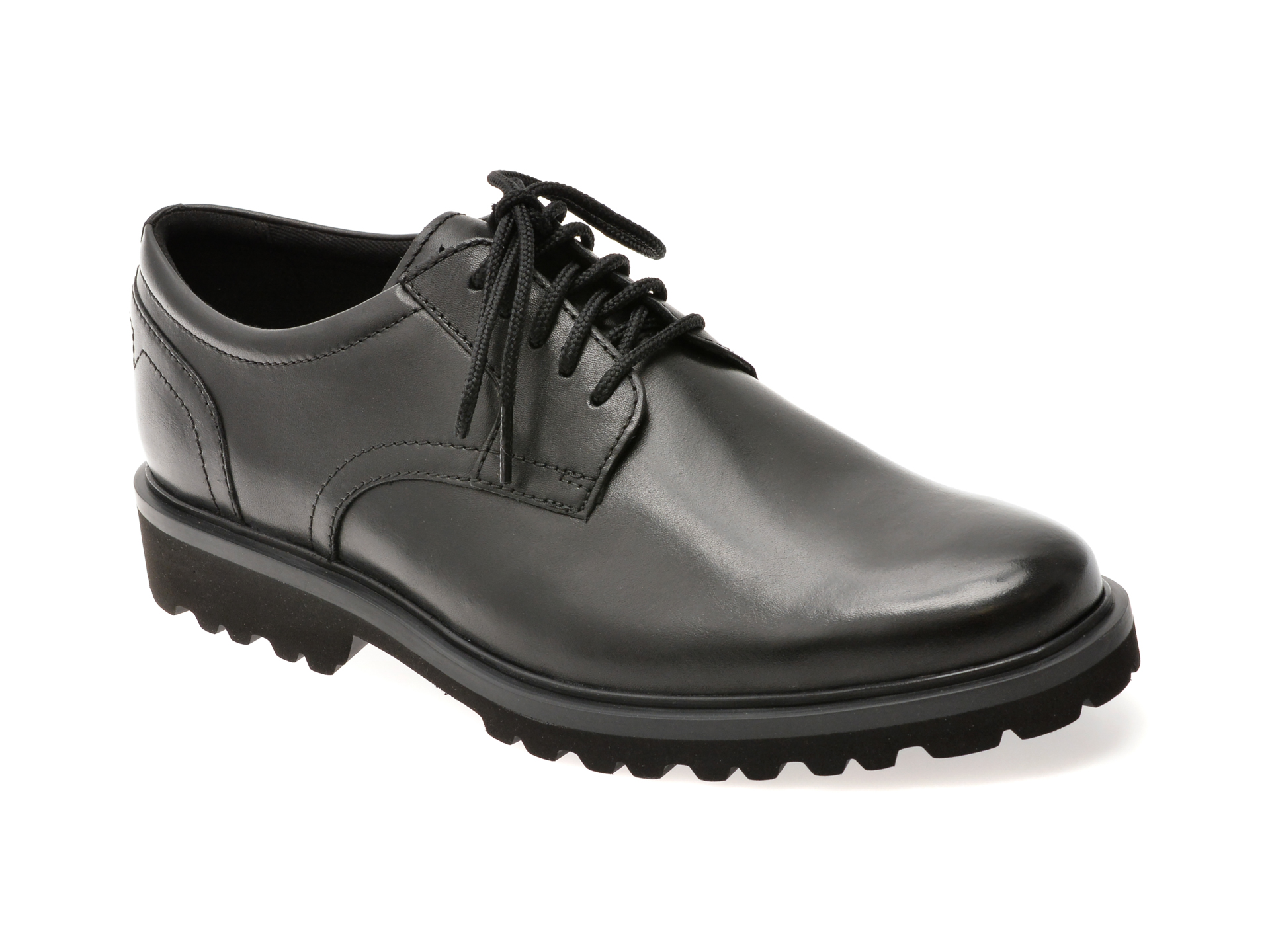 Pantofi CLARKS negri, BERWICK LACE, din piele naturala